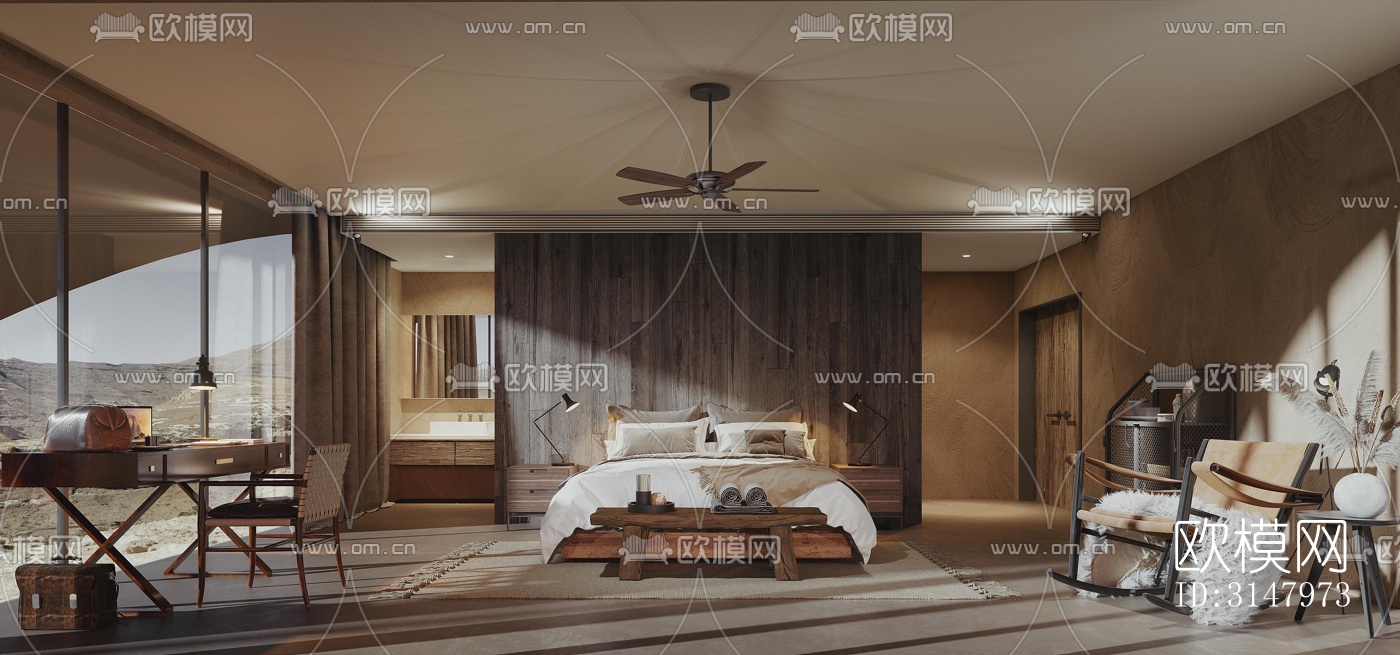 侘寂酒店民宿效果图下载（渲染图5）