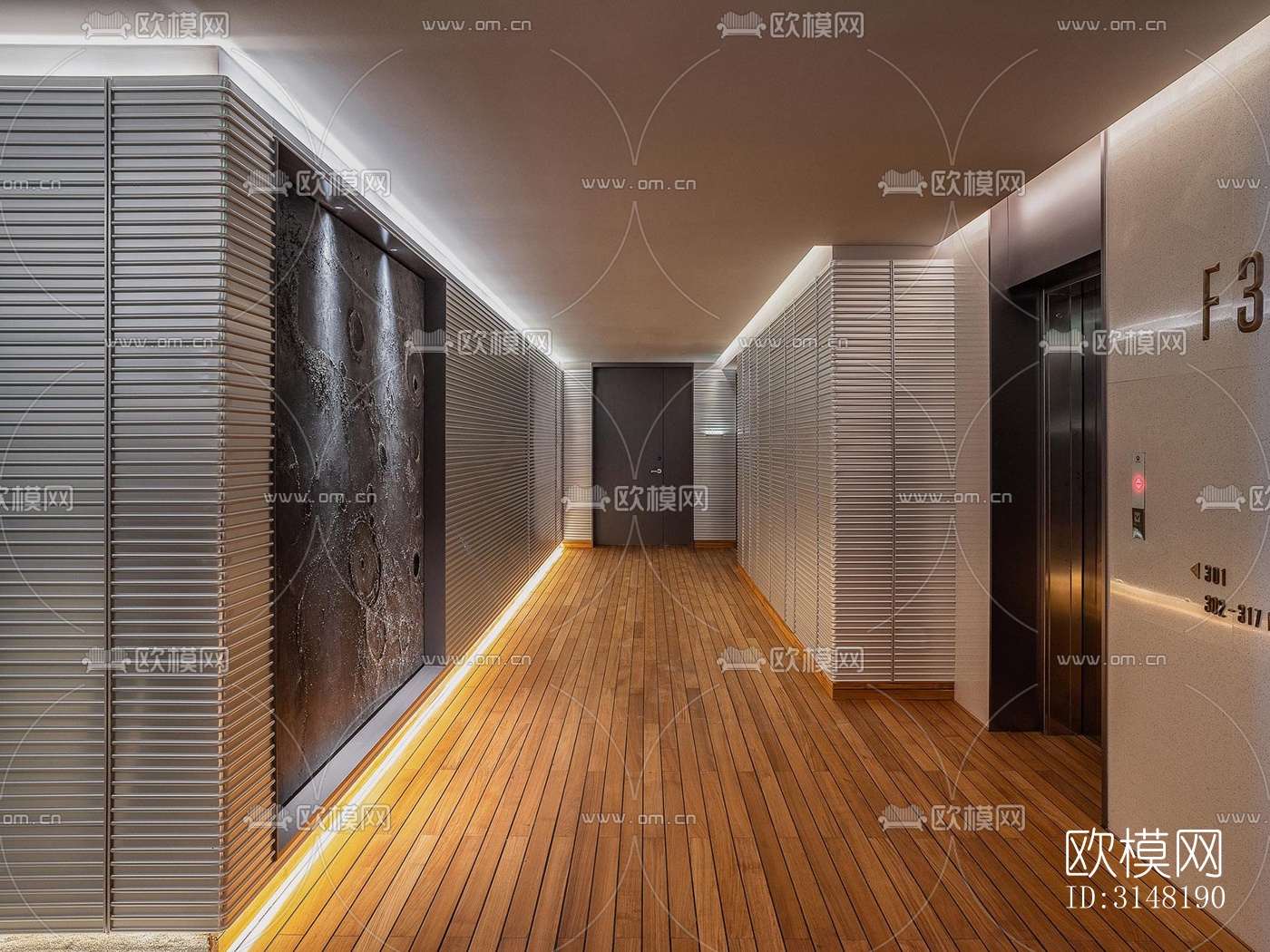 现代酒店民宿效果图下载（渲染图1）