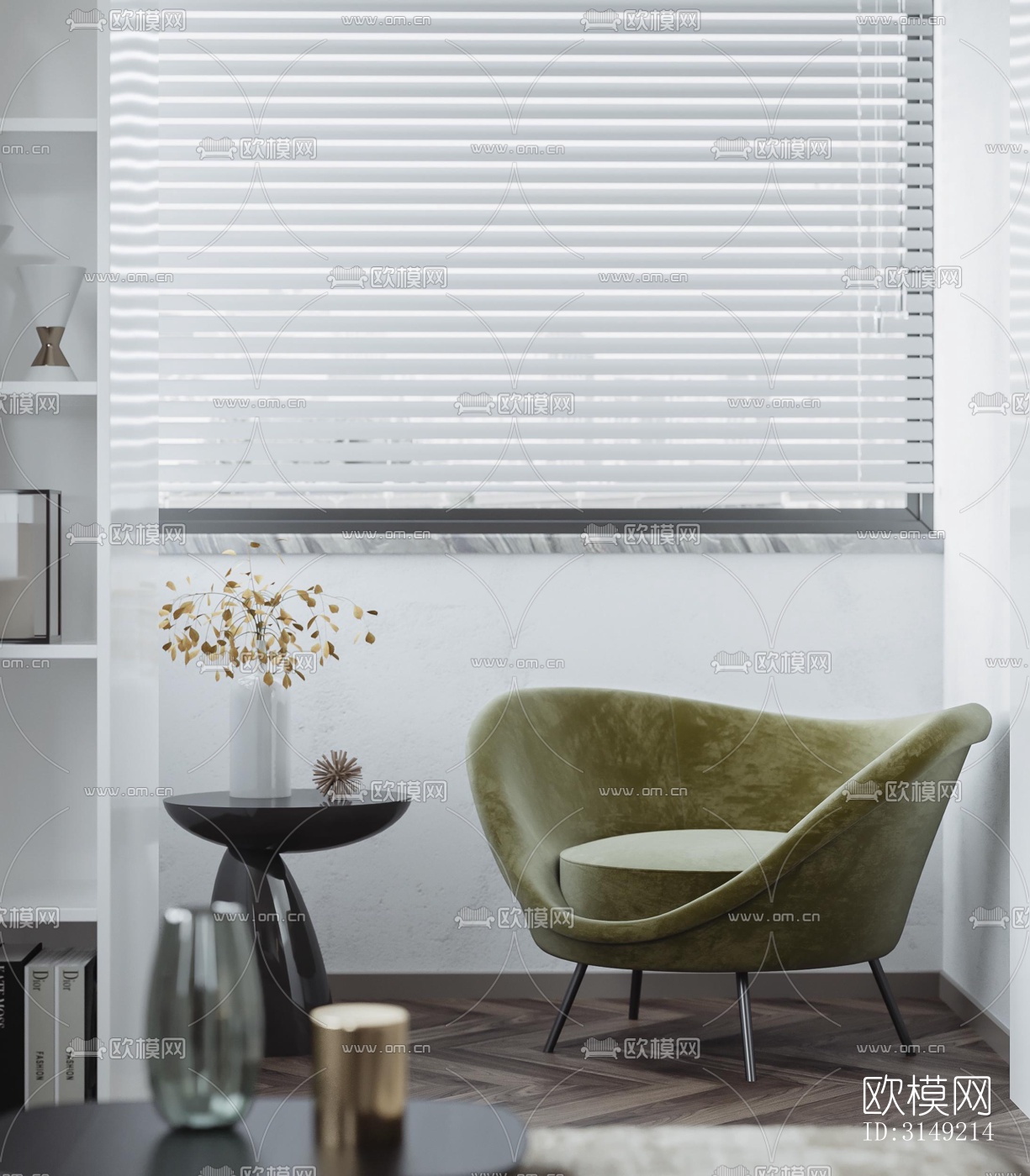 现代平层效果图下载（渲染图12）