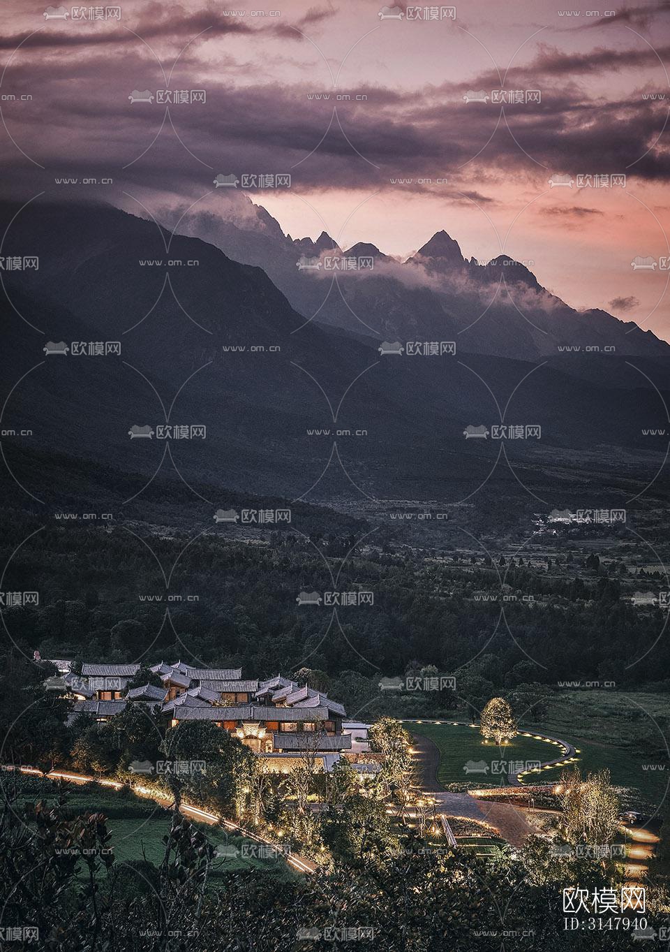 侘寂酒店民宿效果图下载（渲染图1）