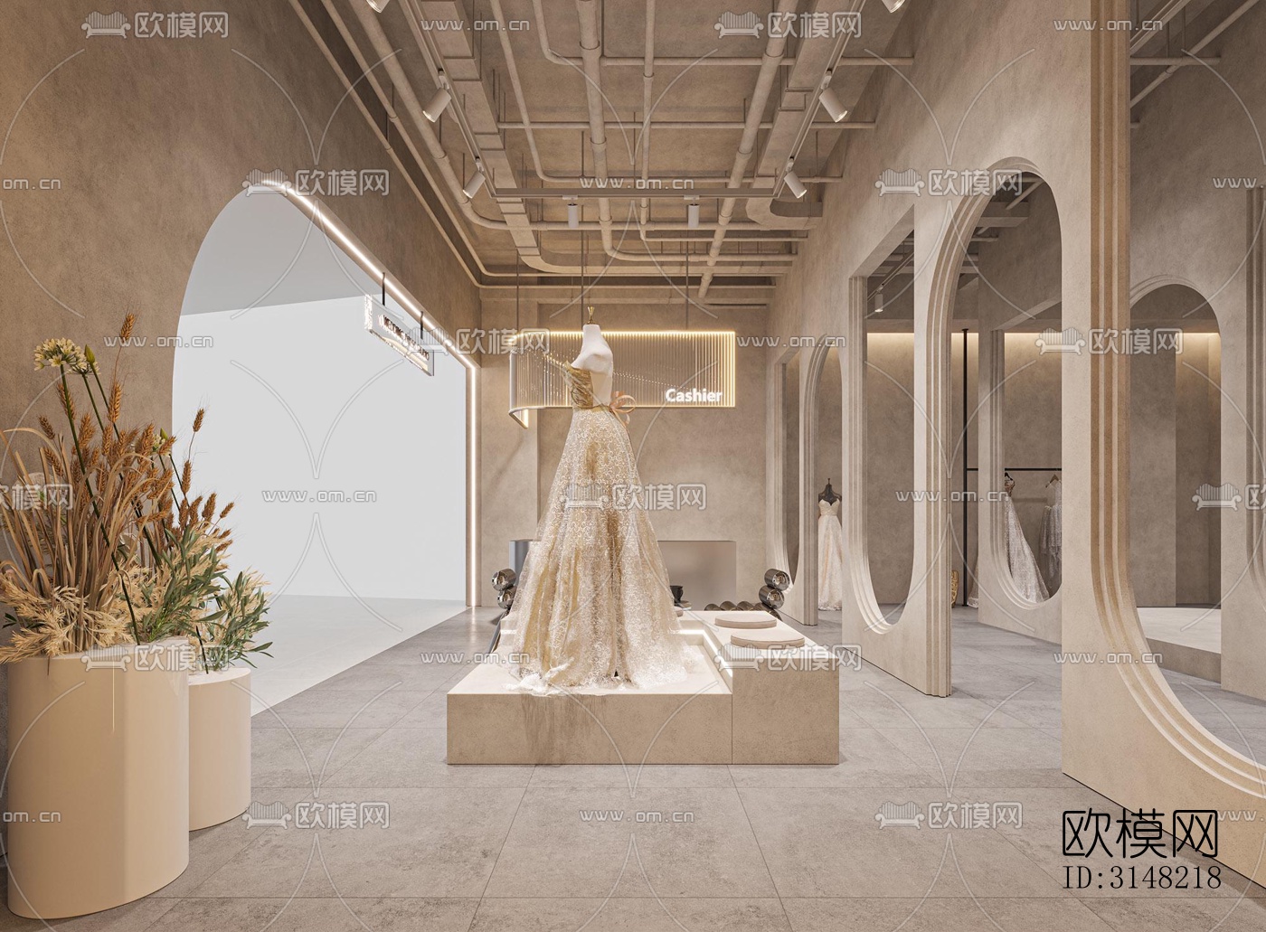 侘寂零售店铺效果图下载（渲染图7）