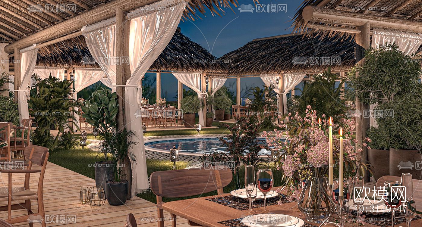 东南亚咖啡奶茶效果图下载（渲染图10）