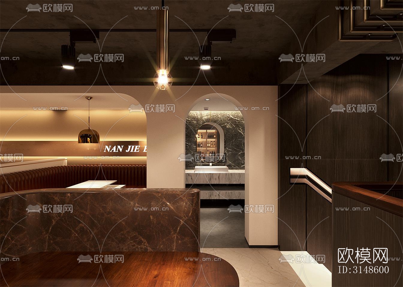 现代酒吧效果图下载（渲染图3）