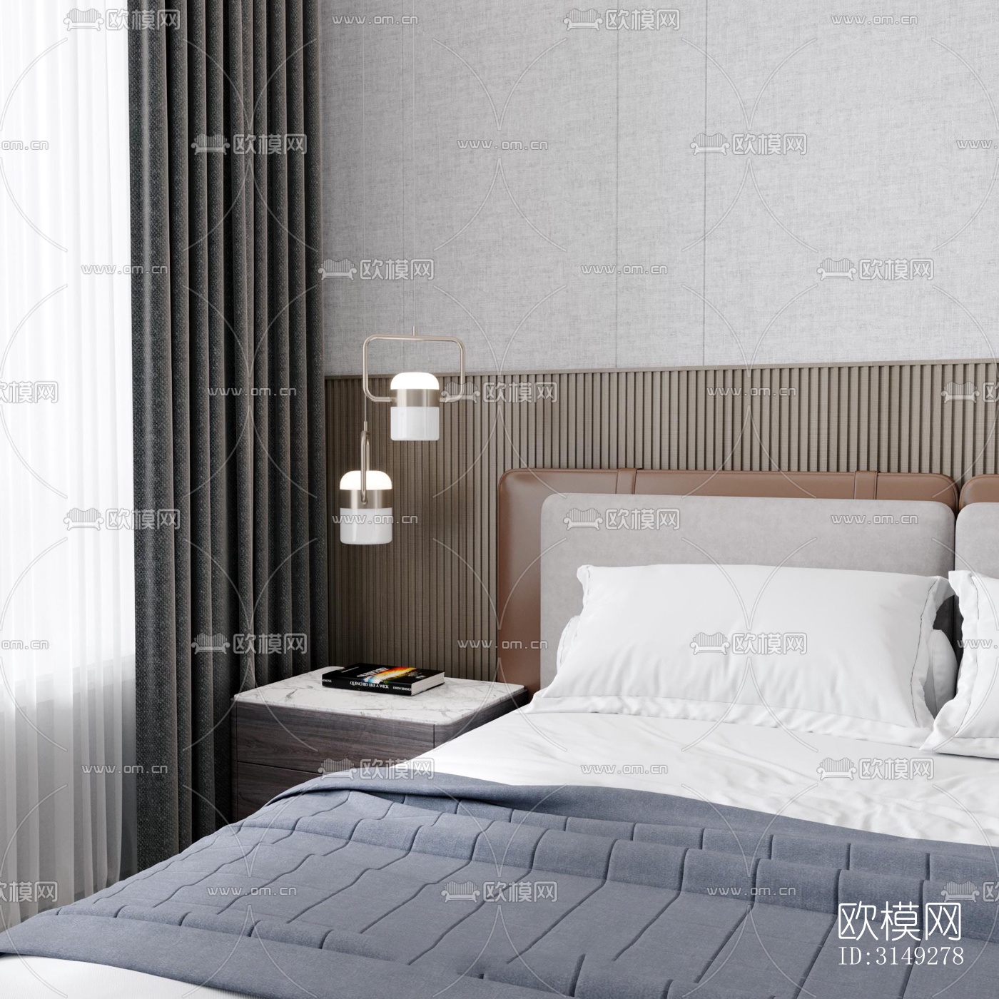 现代平层效果图下载（渲染图5）