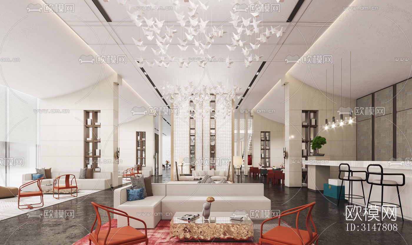 现代售楼处效果图下载（渲染图6）