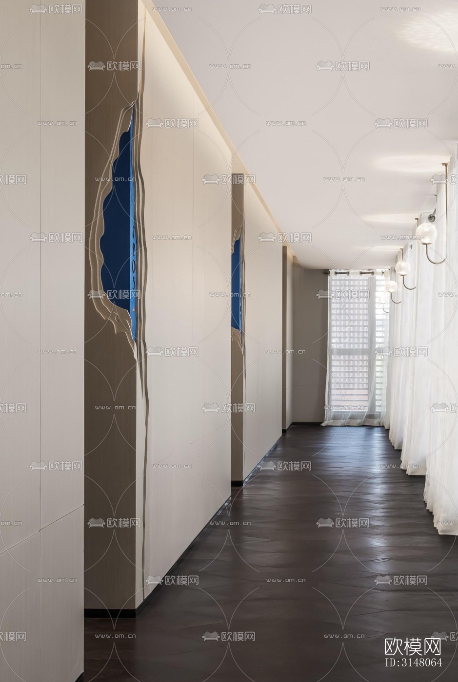 现代酒店民宿效果图下载（渲染图10）