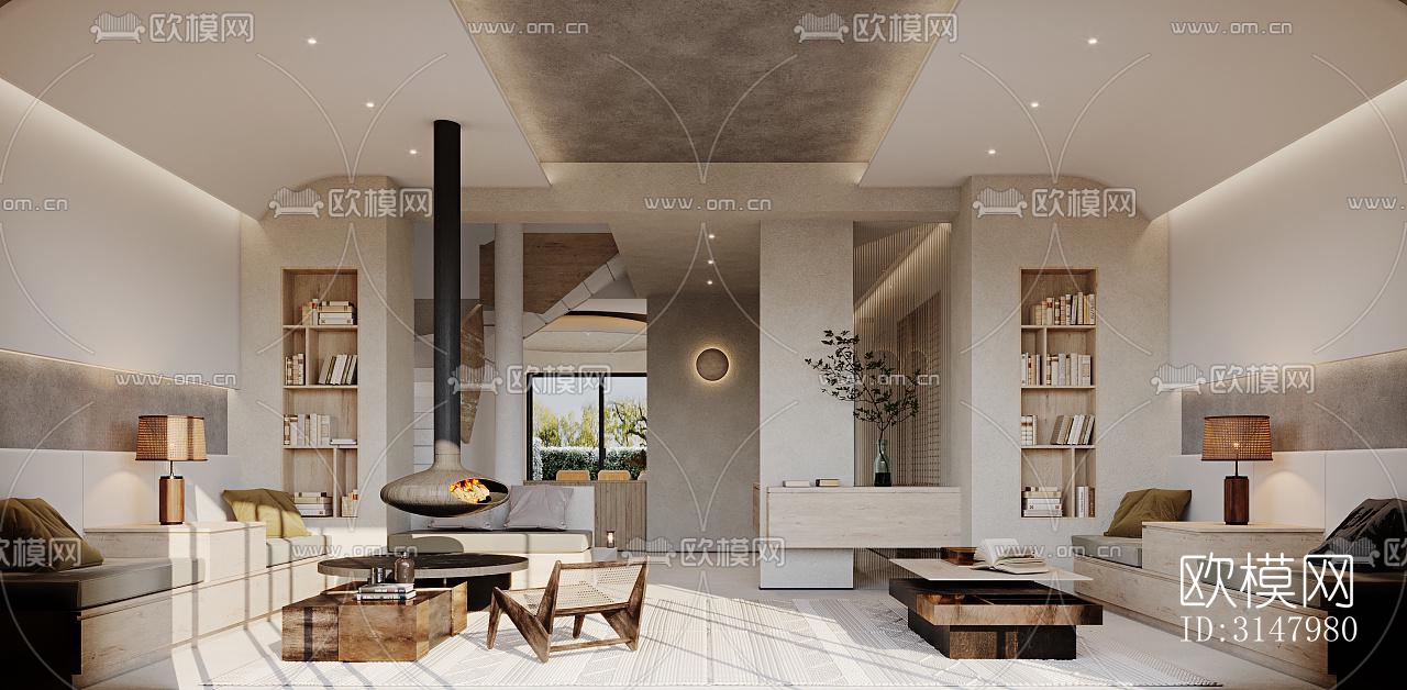 侘寂酒店民宿效果图下载（渲染图4）