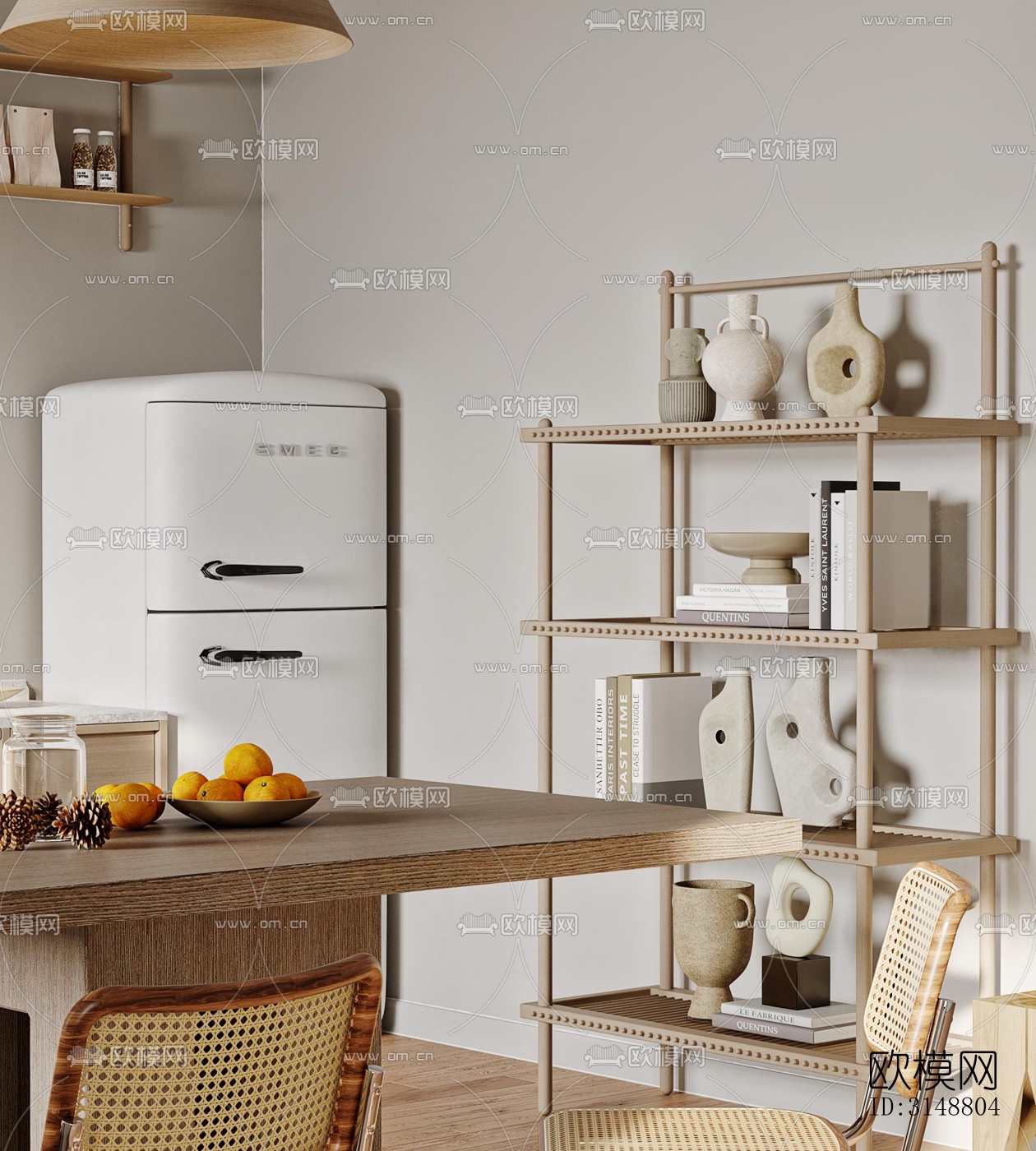 侘寂平层效果图下载（渲染图4）