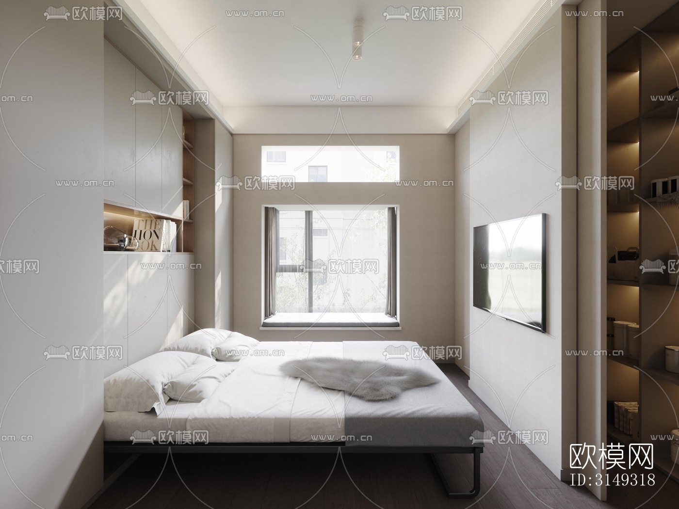 现代平层效果图下载（渲染图13）