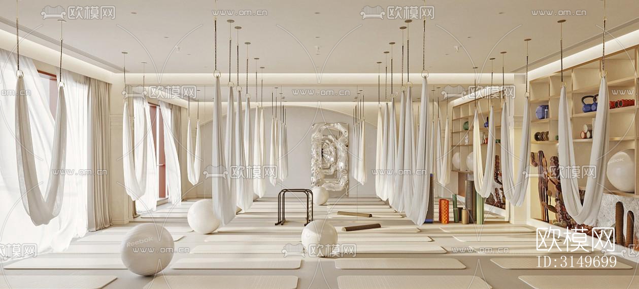 现代健身房效果图下载（渲染图19）