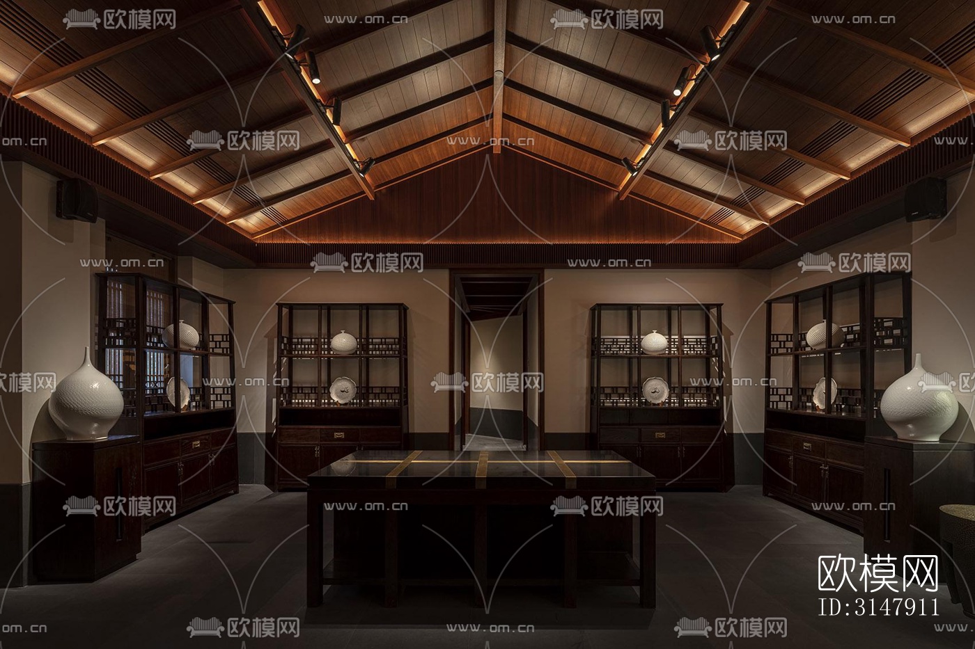 中式酒店民宿效果图下载（渲染图7）