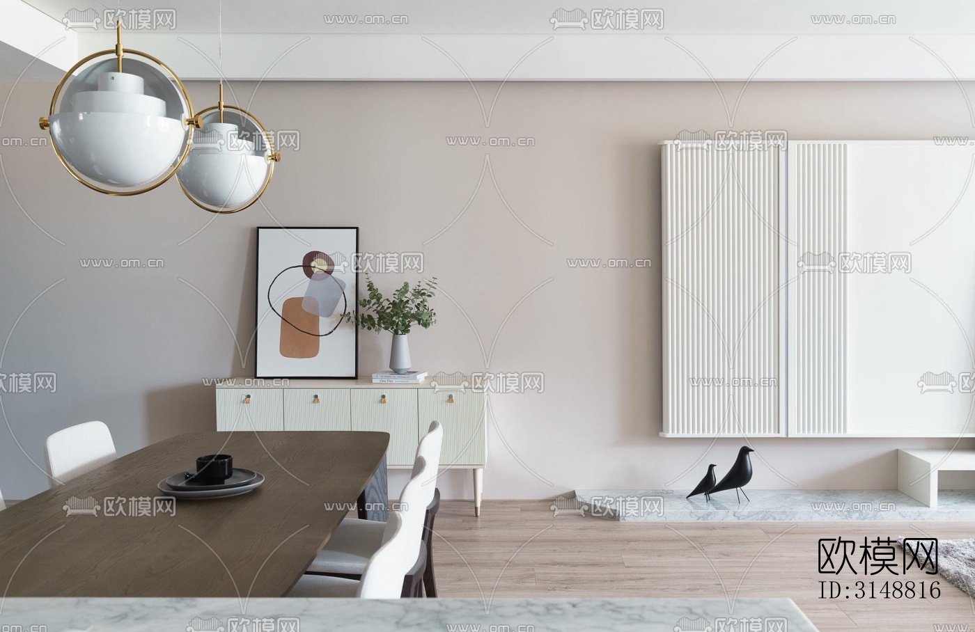 北欧平层效果图下载（渲染图14）