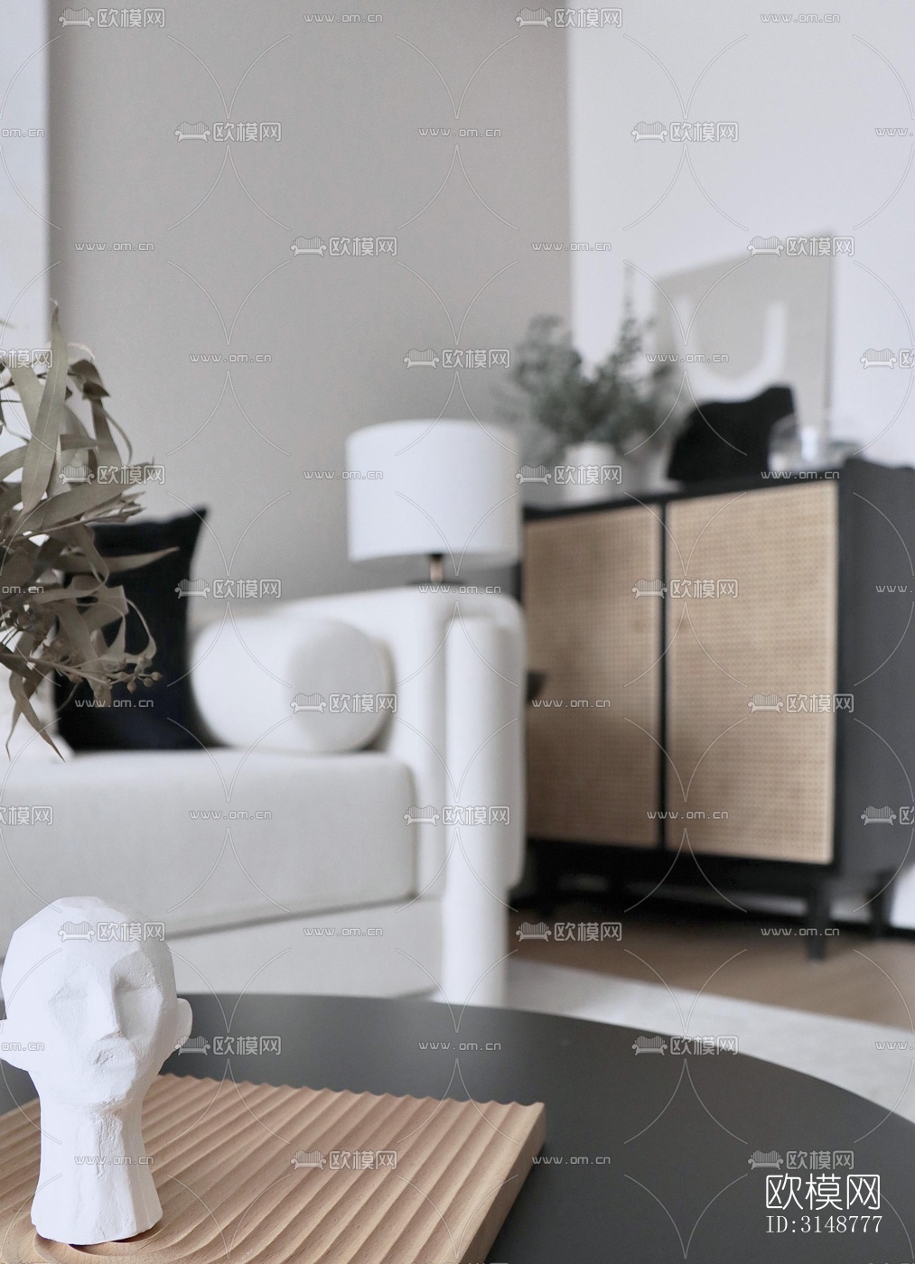 侘寂平层效果图下载（渲染图6）