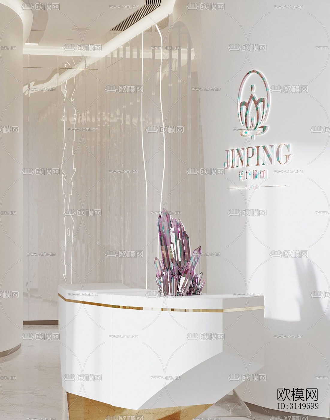 现代健身房效果图下载（渲染图1）