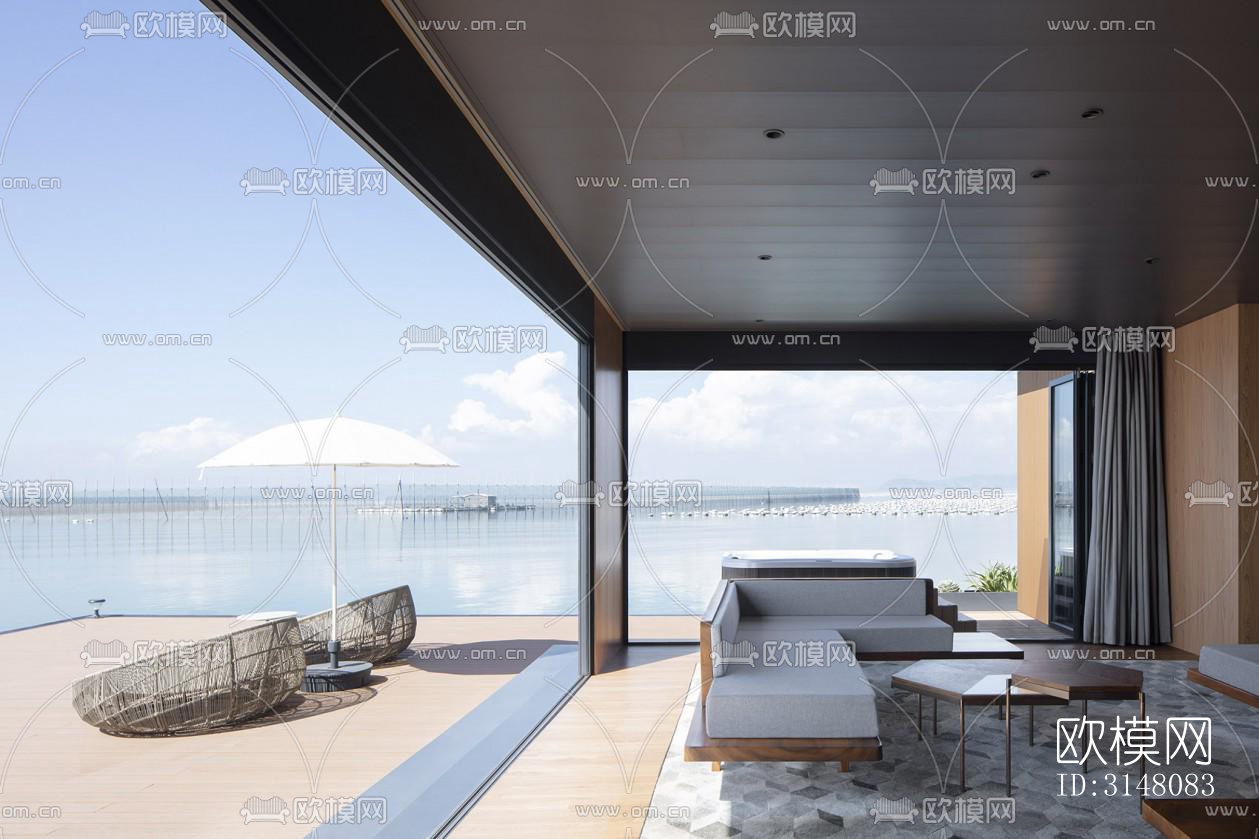 现代酒店民宿效果图下载（渲染图20）