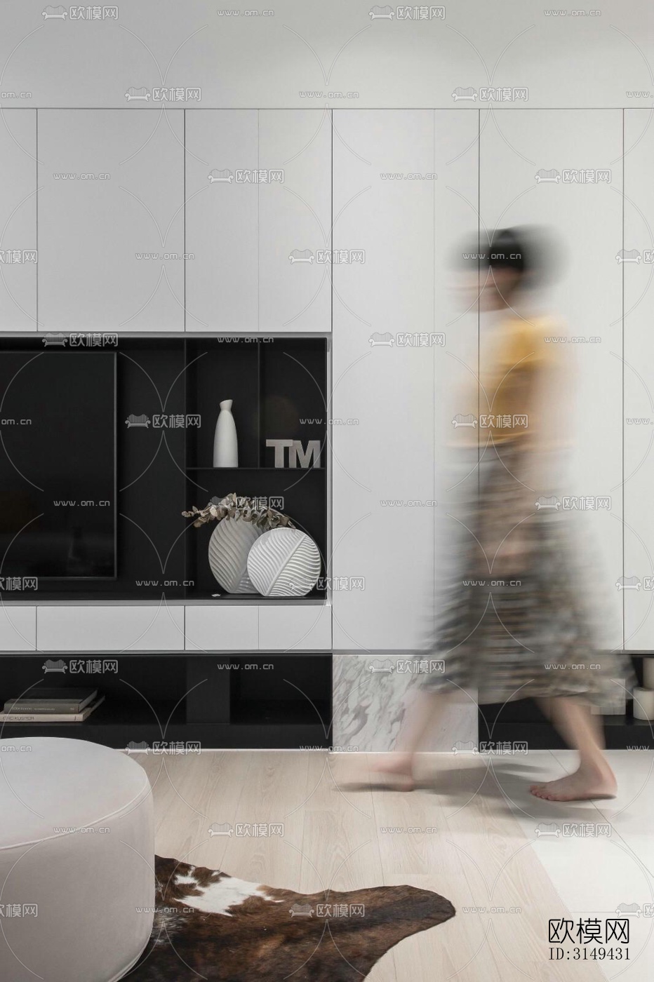 现代平层效果图下载（渲染图2）