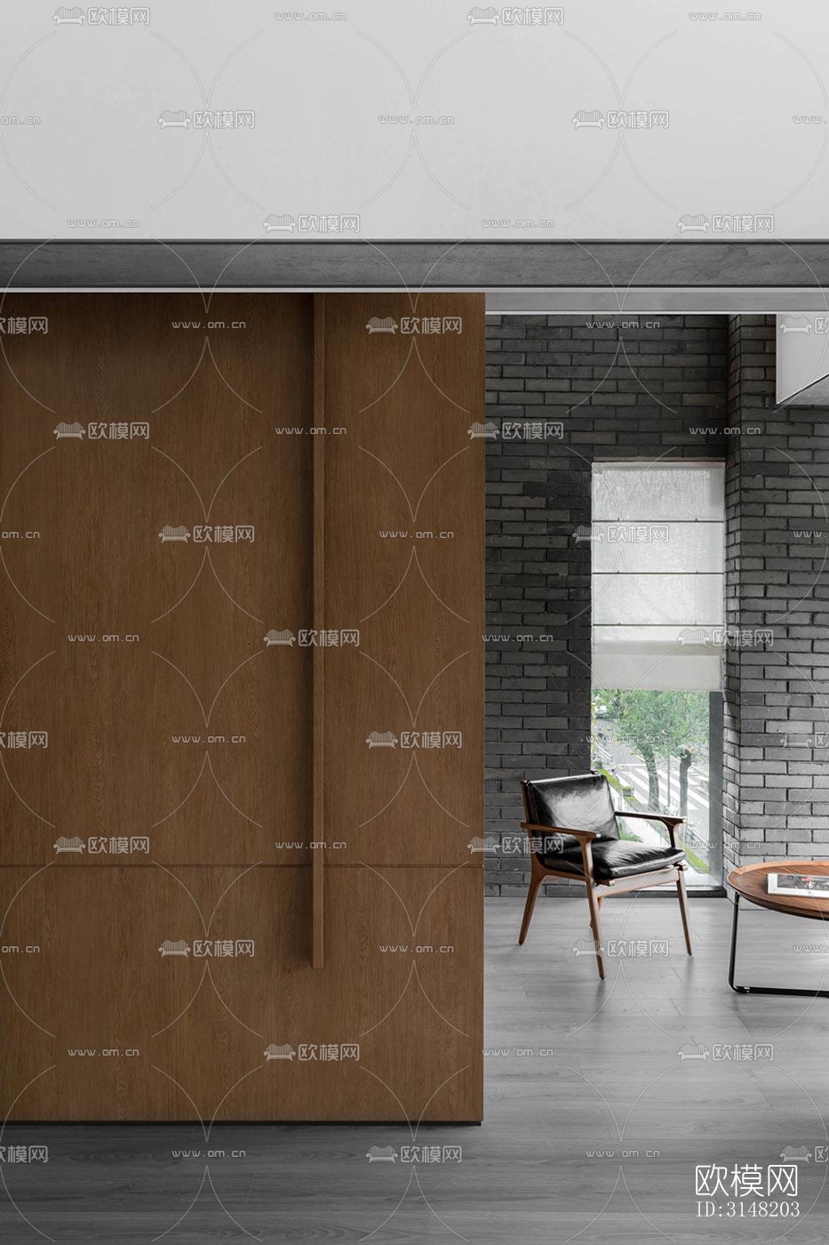 高级灰酒店民宿效果图下载（渲染图10）