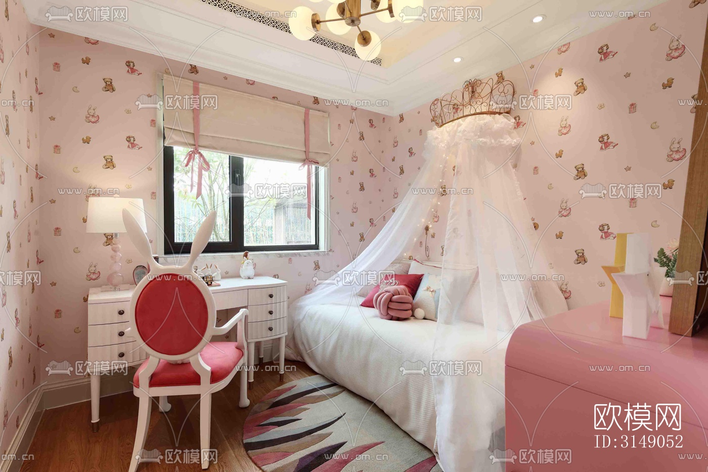 欧式平层效果图下载（渲染图14）