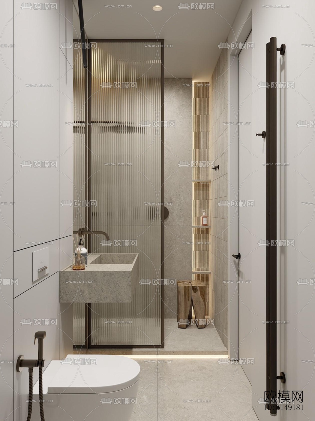 现代平层效果图下载（渲染图9）