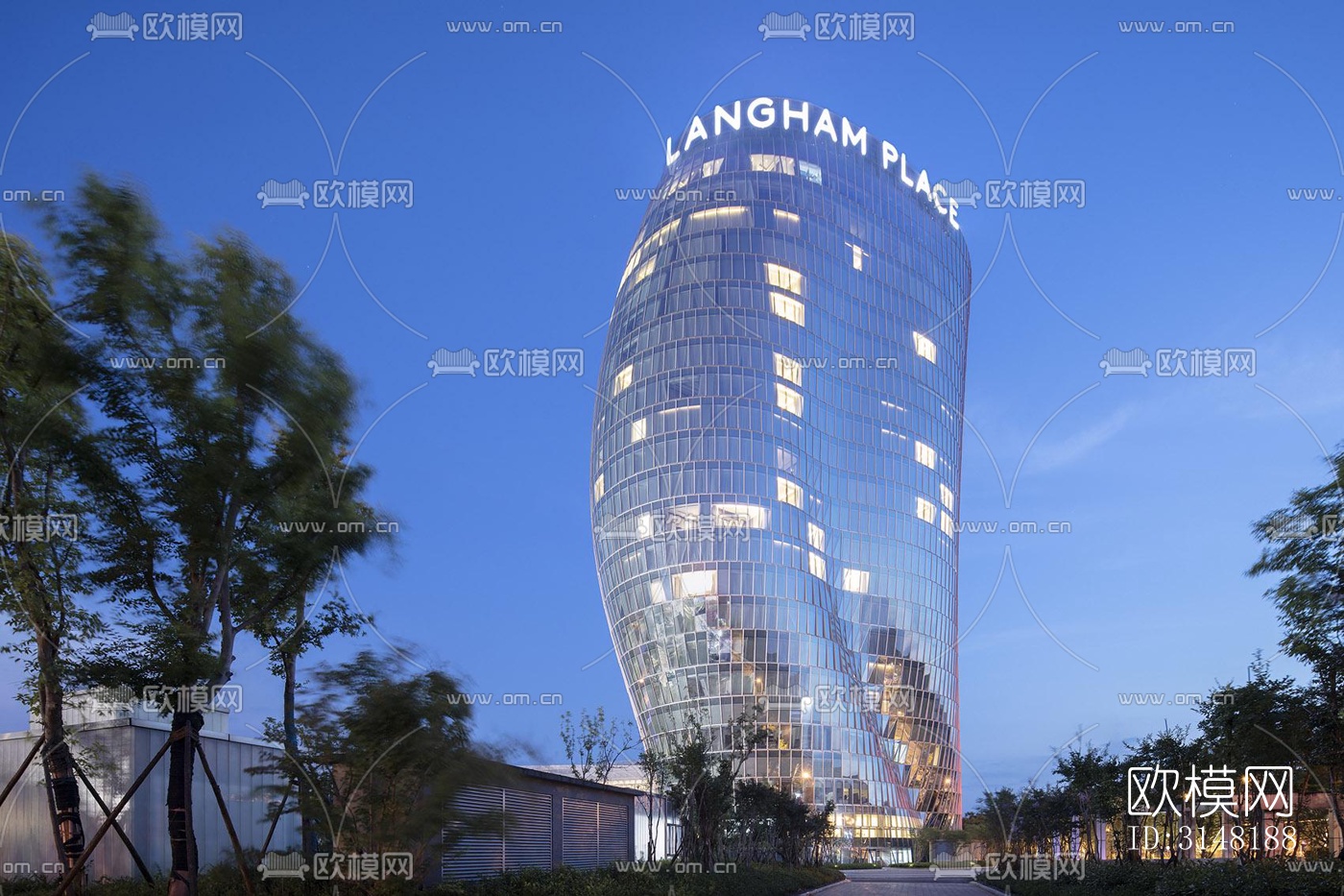 现代酒店民宿效果图下载（渲染图6）