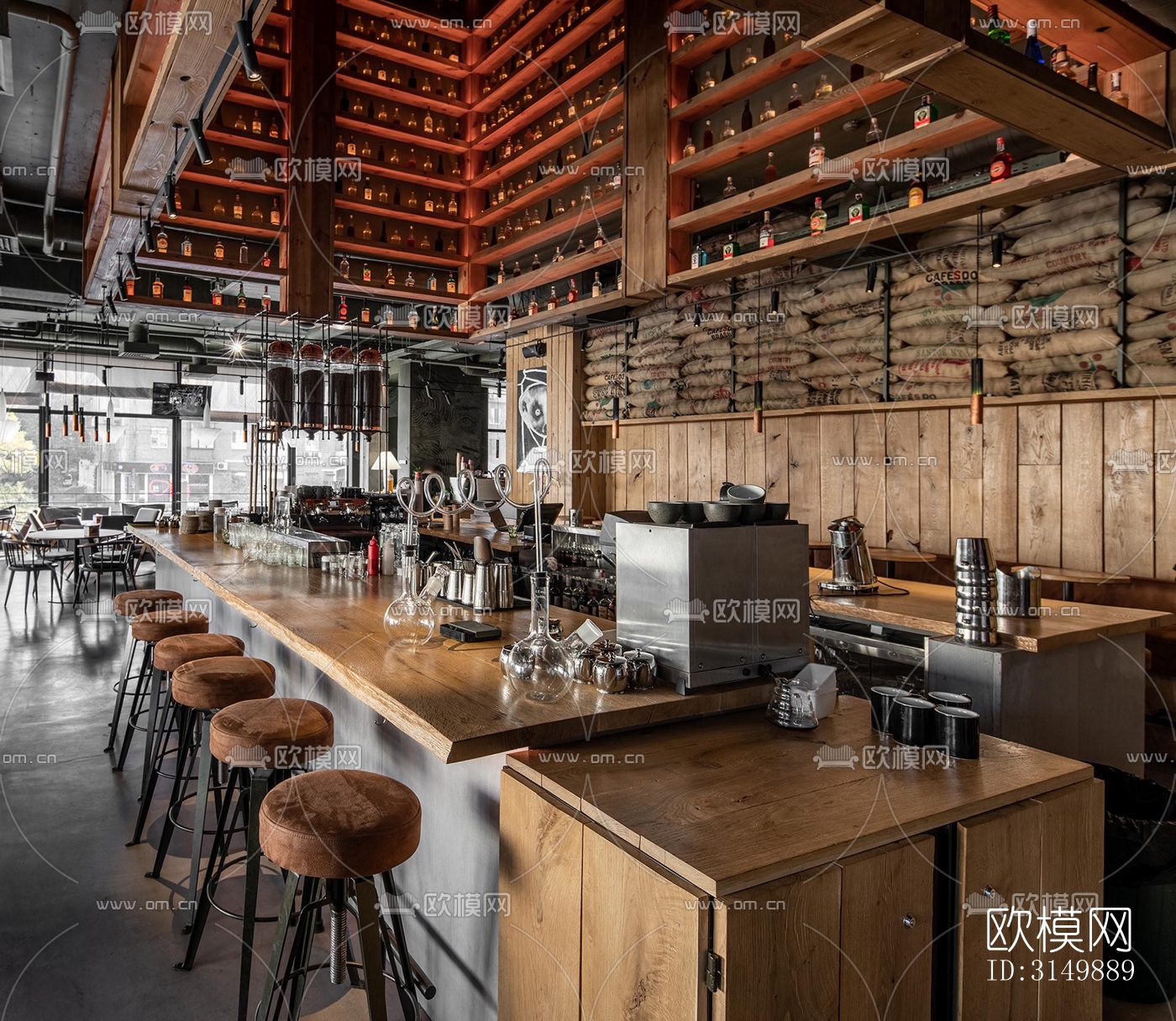 工业风火锅烤肉效果图下载（渲染图12）