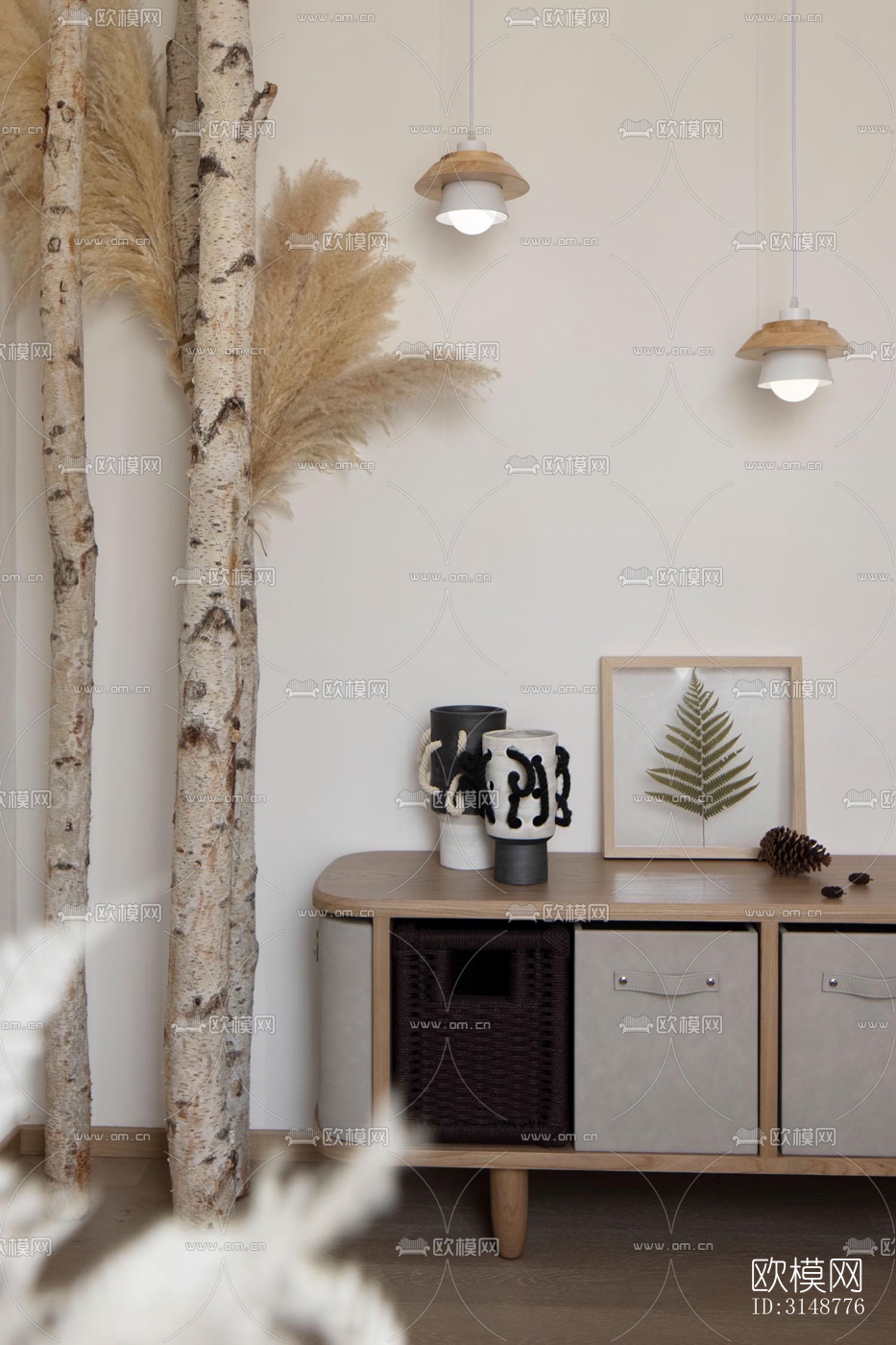 侘寂平层效果图下载（渲染图10）