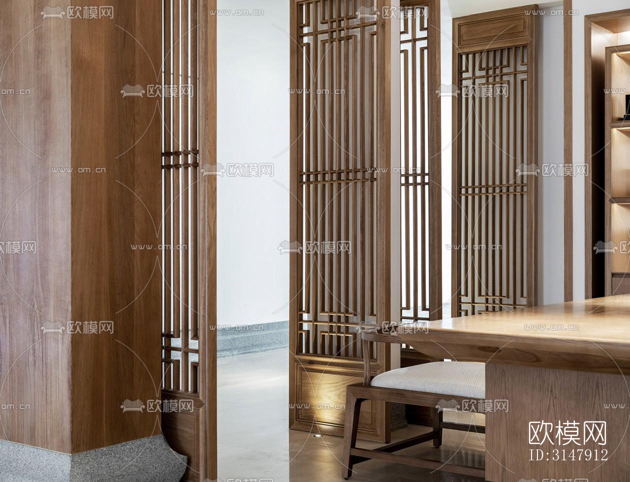 中式酒店民宿效果图下载（渲染图17）