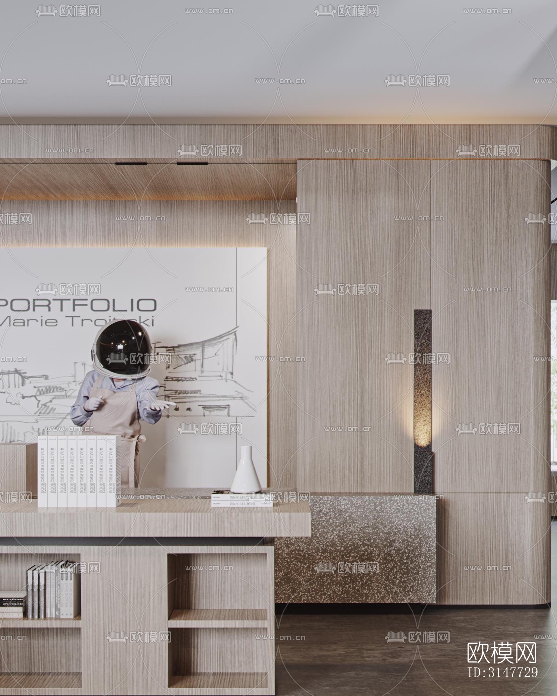 现代图书馆效果图下载（渲染图14）