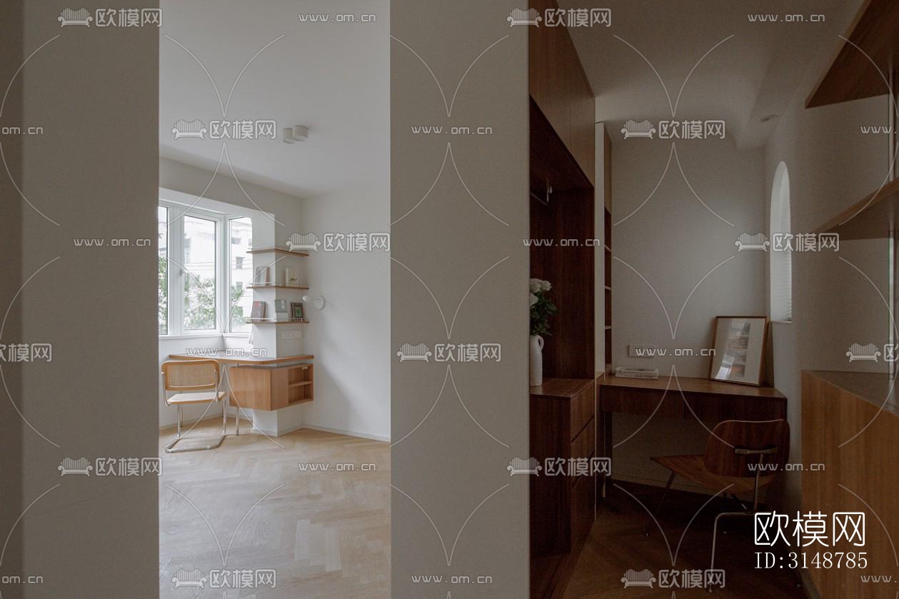 侘寂平层效果图下载（渲染图19）