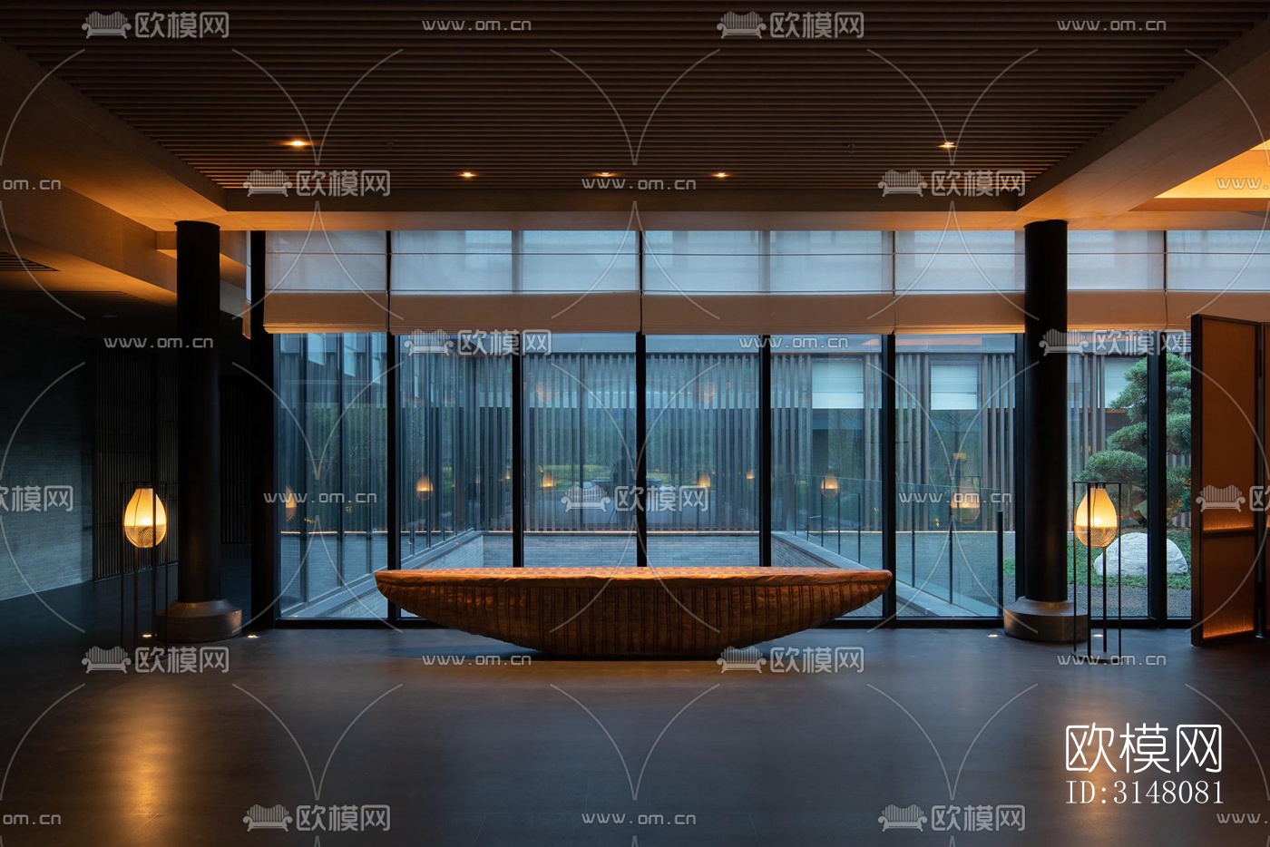 现代酒店民宿效果图下载（渲染图9）