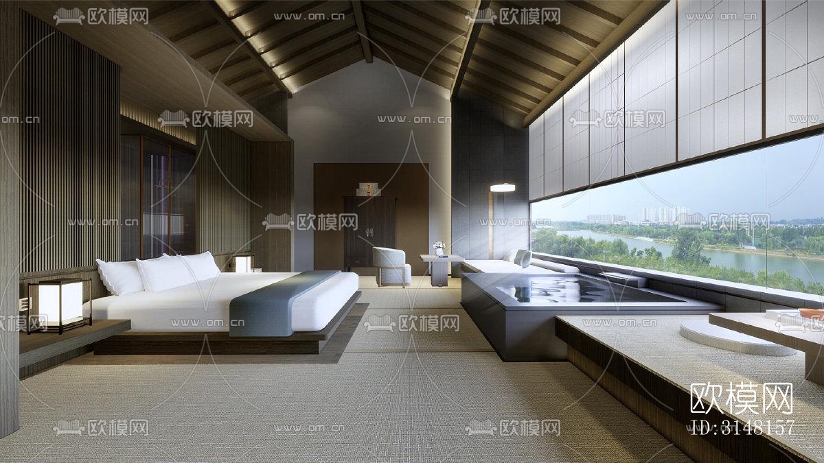 现代酒店民宿效果图下载（渲染图8）