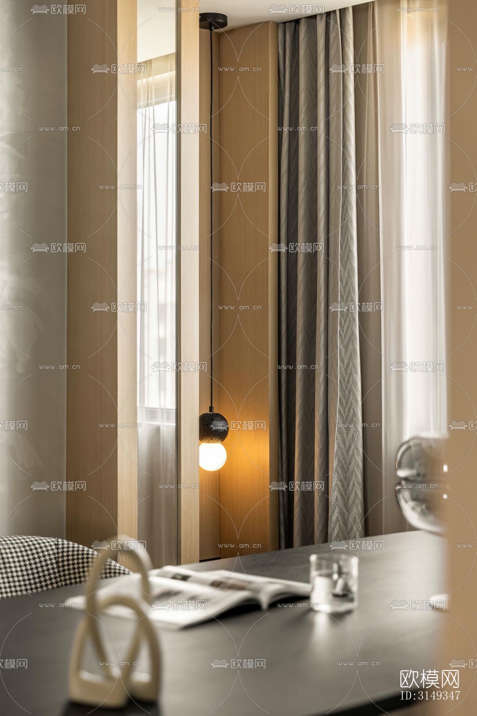 现代平层效果图下载（渲染图9）