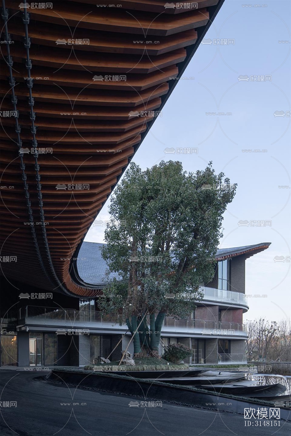 现代酒店民宿效果图下载（渲染图8）