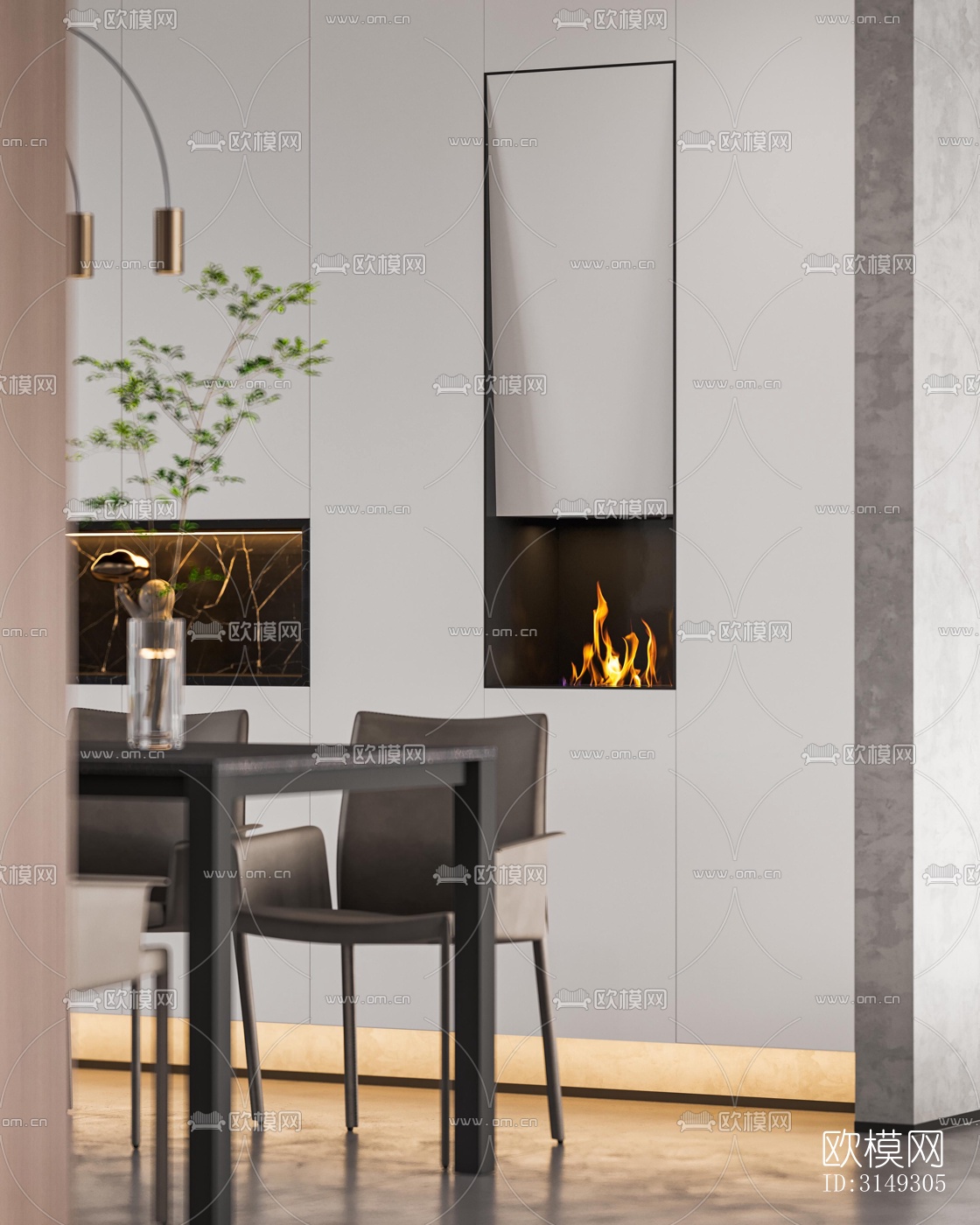 现代平层效果图下载（渲染图3）