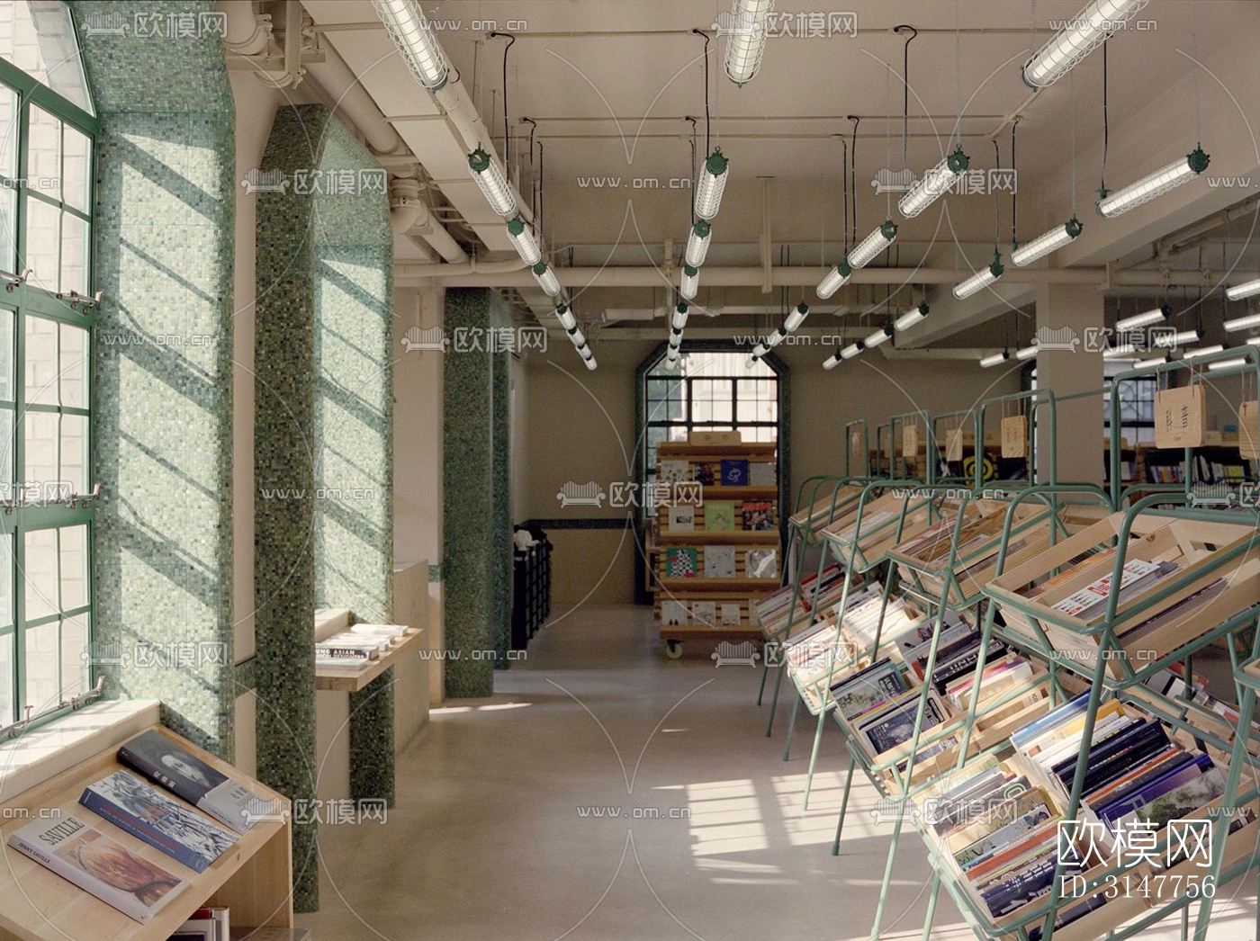 现代图书馆效果图下载（渲染图9）