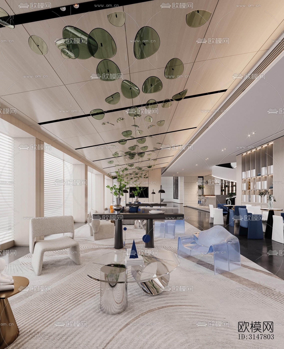 现代售楼处效果图下载（渲染图9）