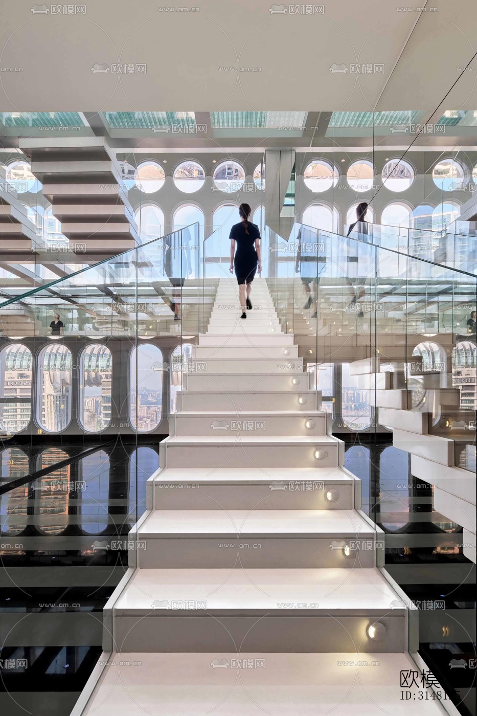 现代酒店民宿效果图下载（渲染图1）