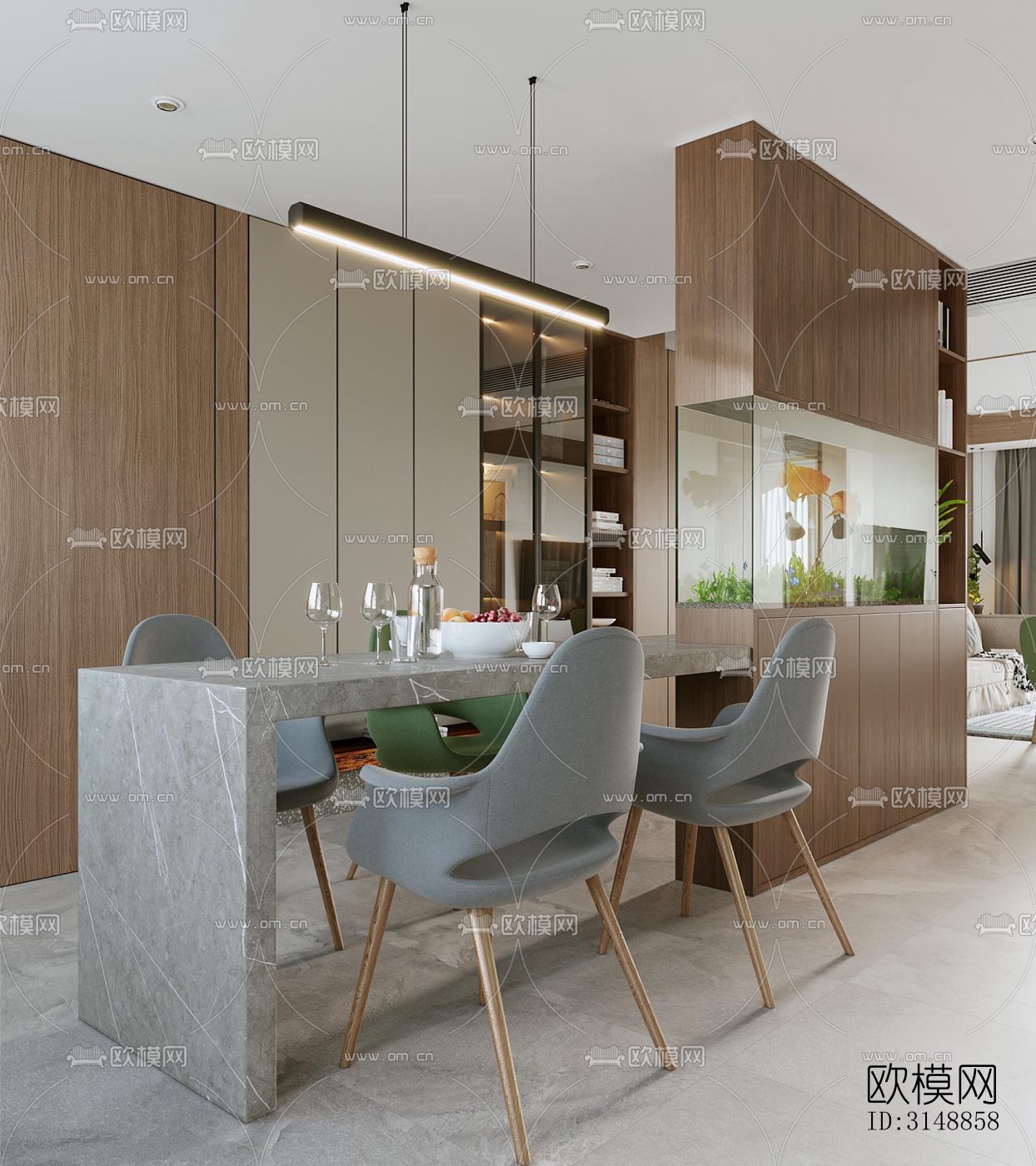 北欧平层效果图下载（渲染图5）