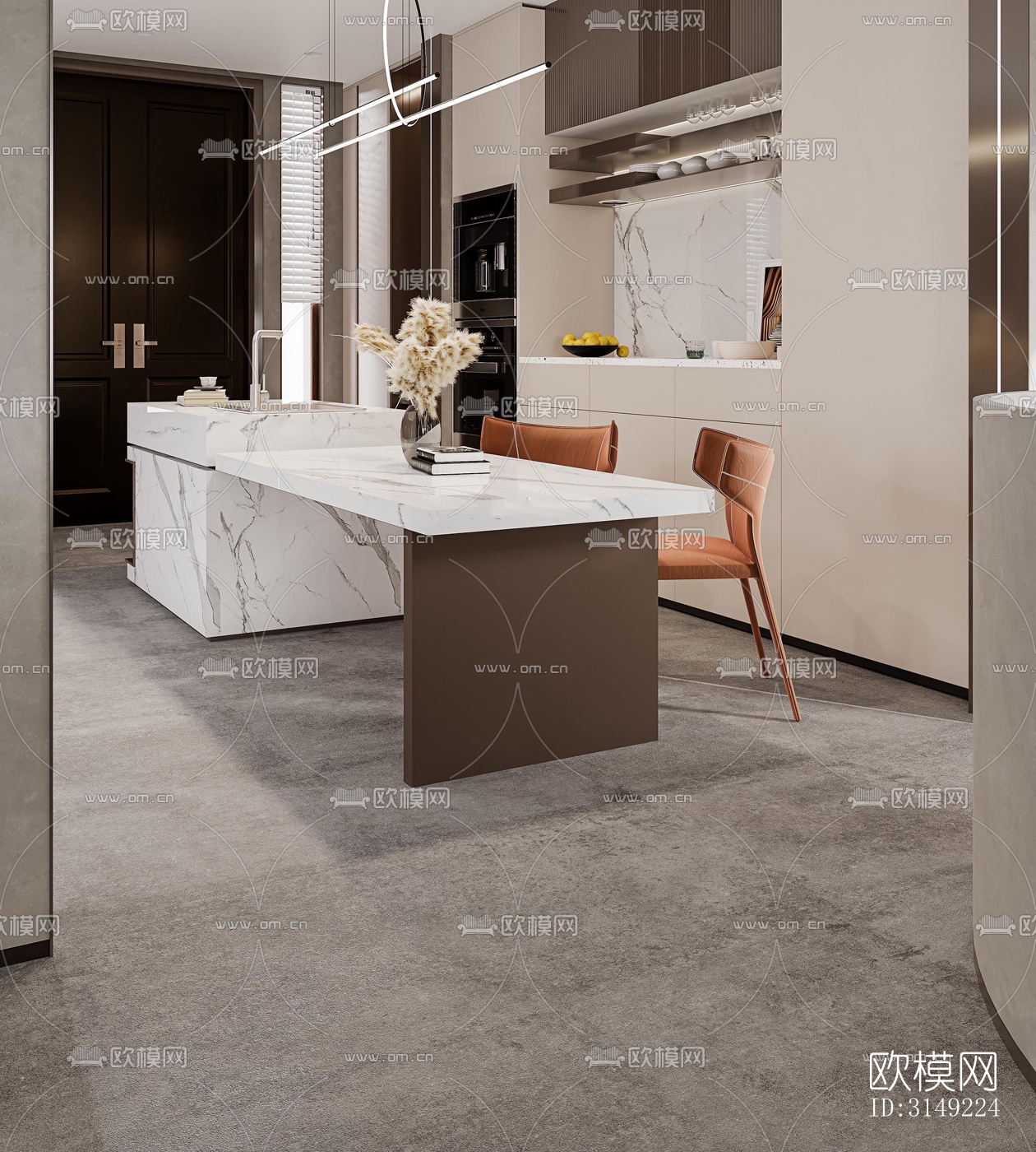 现代平层效果图下载（渲染图5）