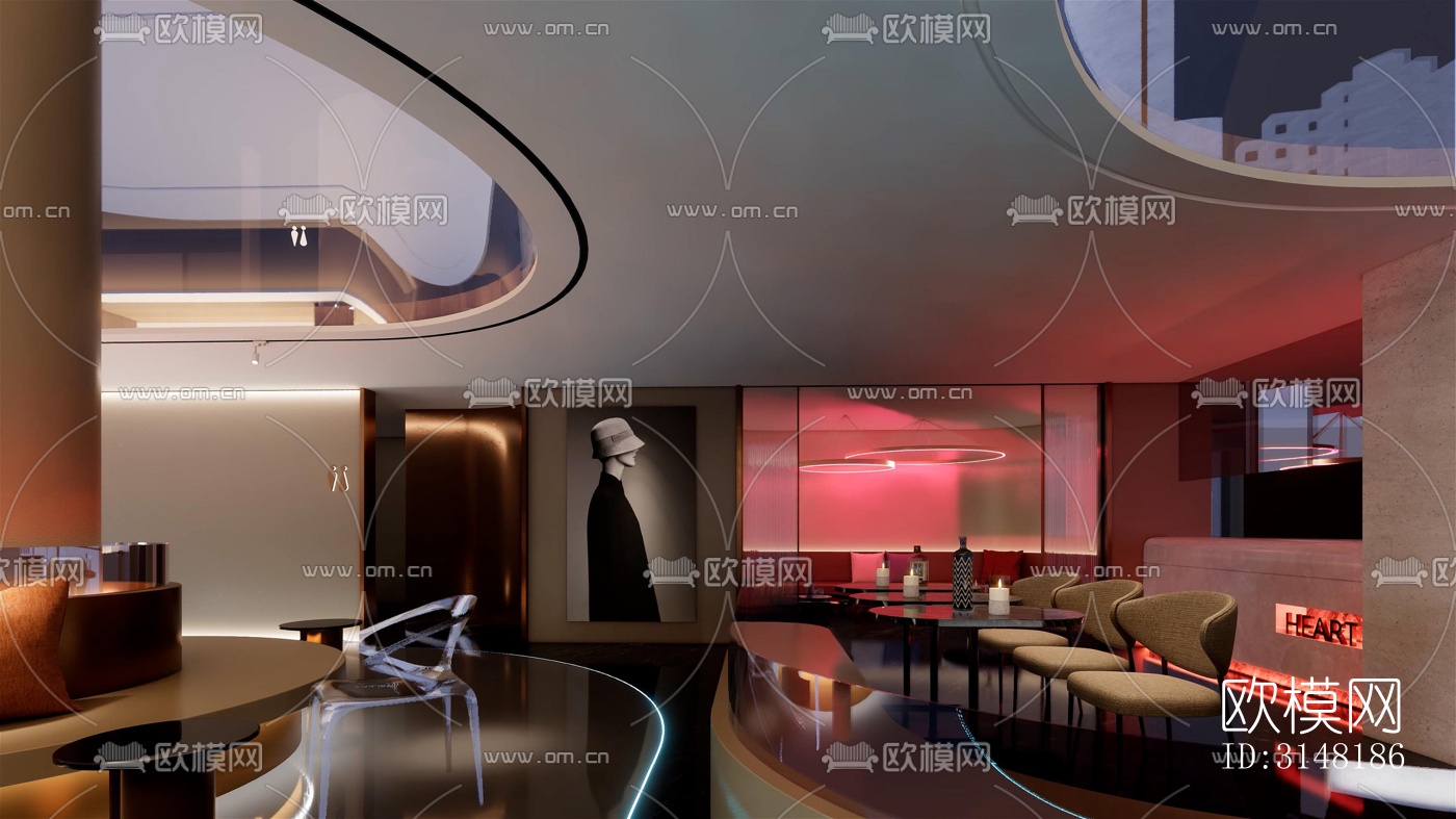 现代酒店民宿效果图下载（渲染图17）