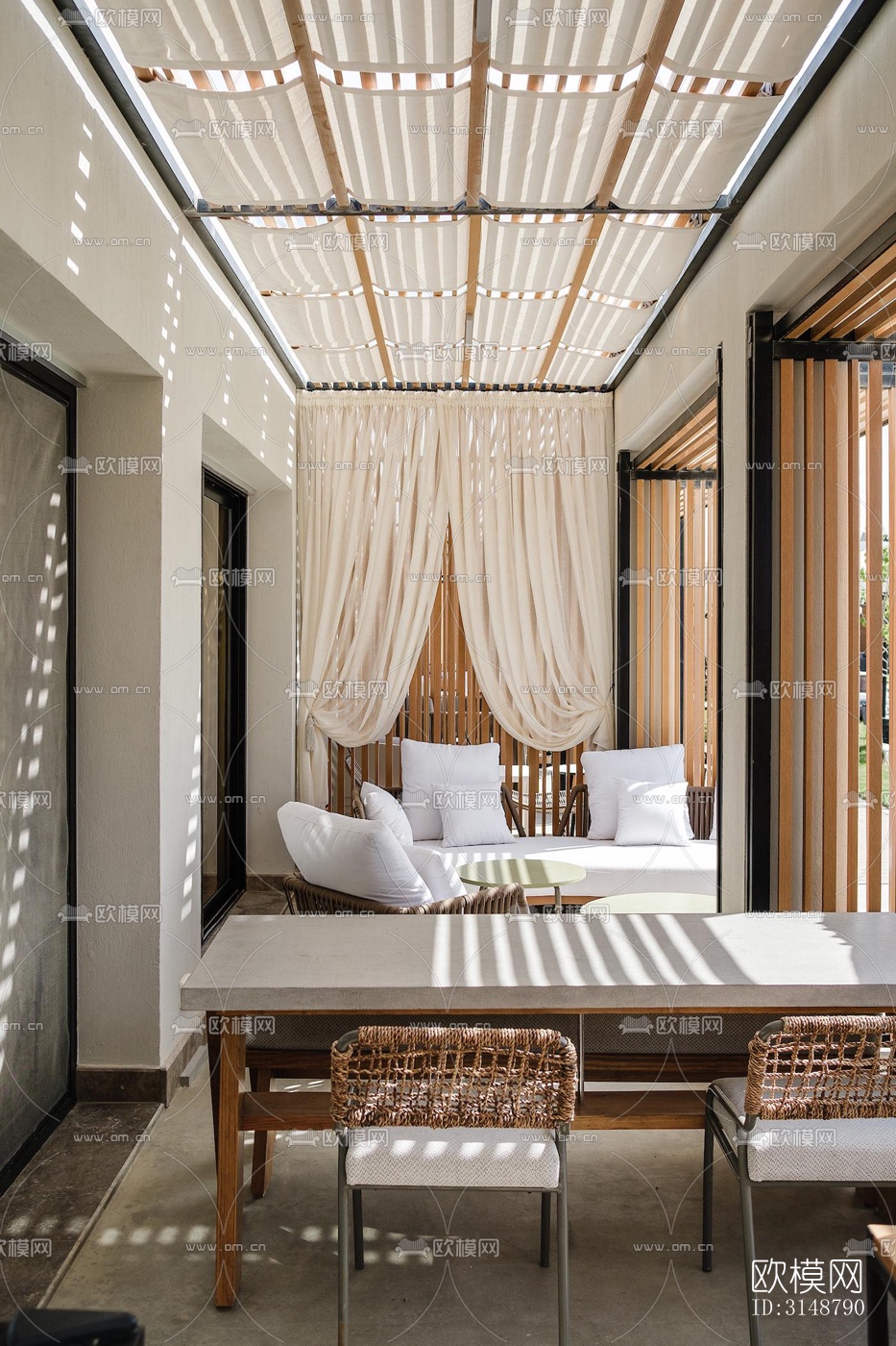 侘寂平层效果图下载（渲染图15）