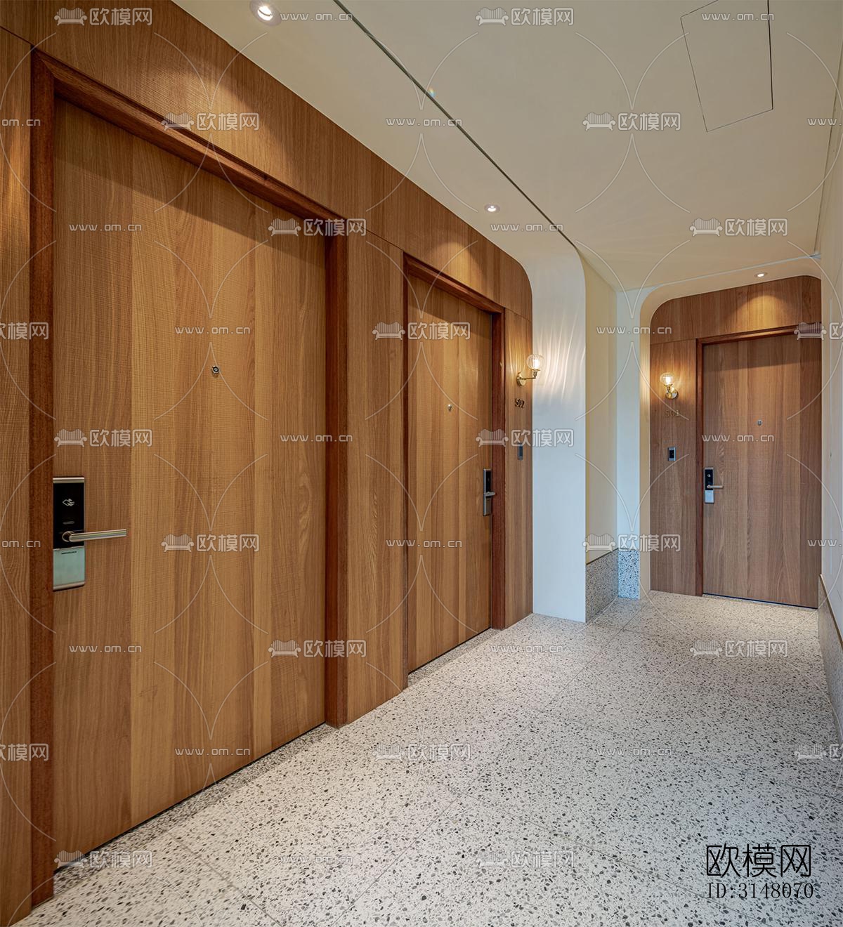 现代酒店民宿效果图下载（渲染图16）