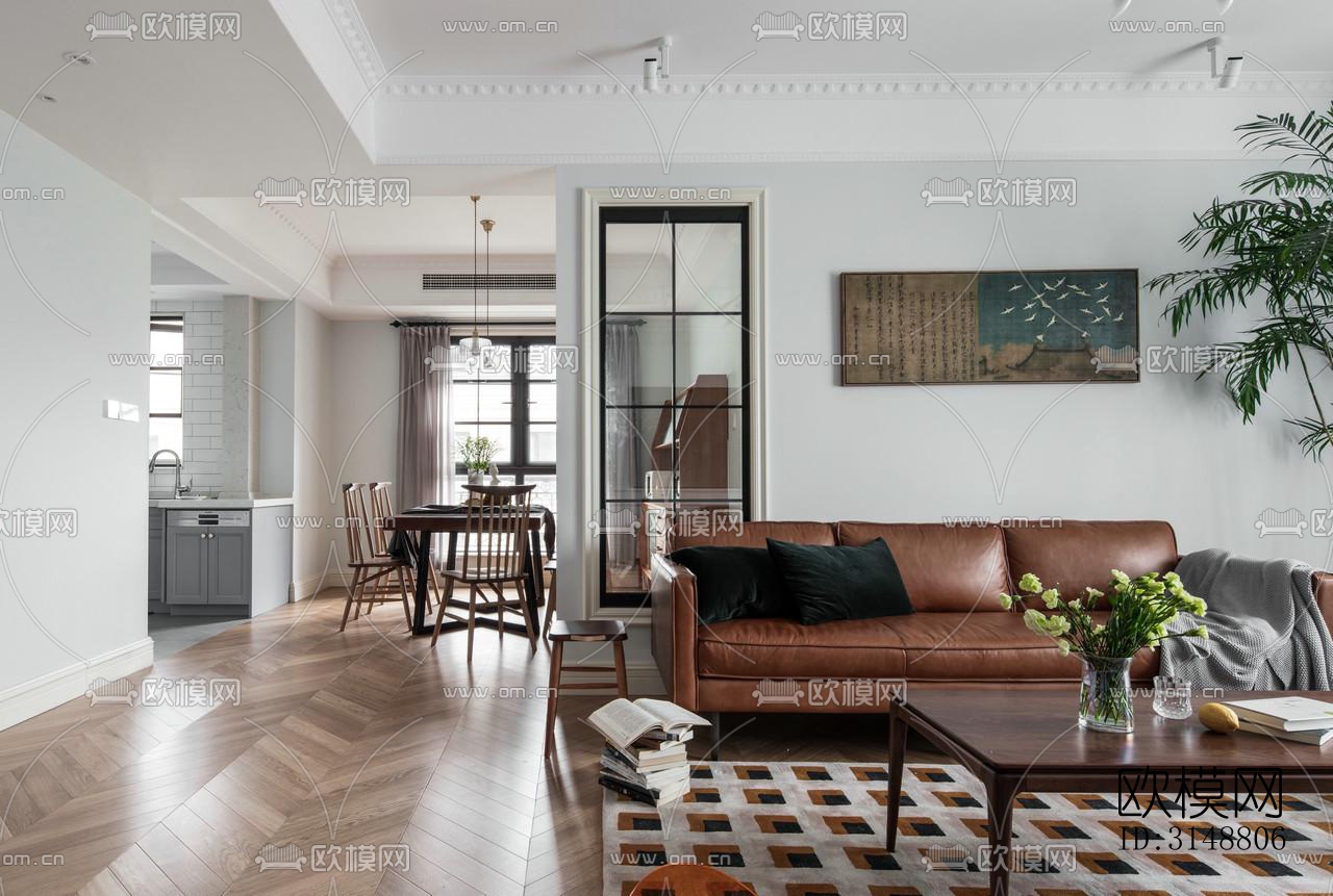 北欧平层效果图下载（渲染图6）