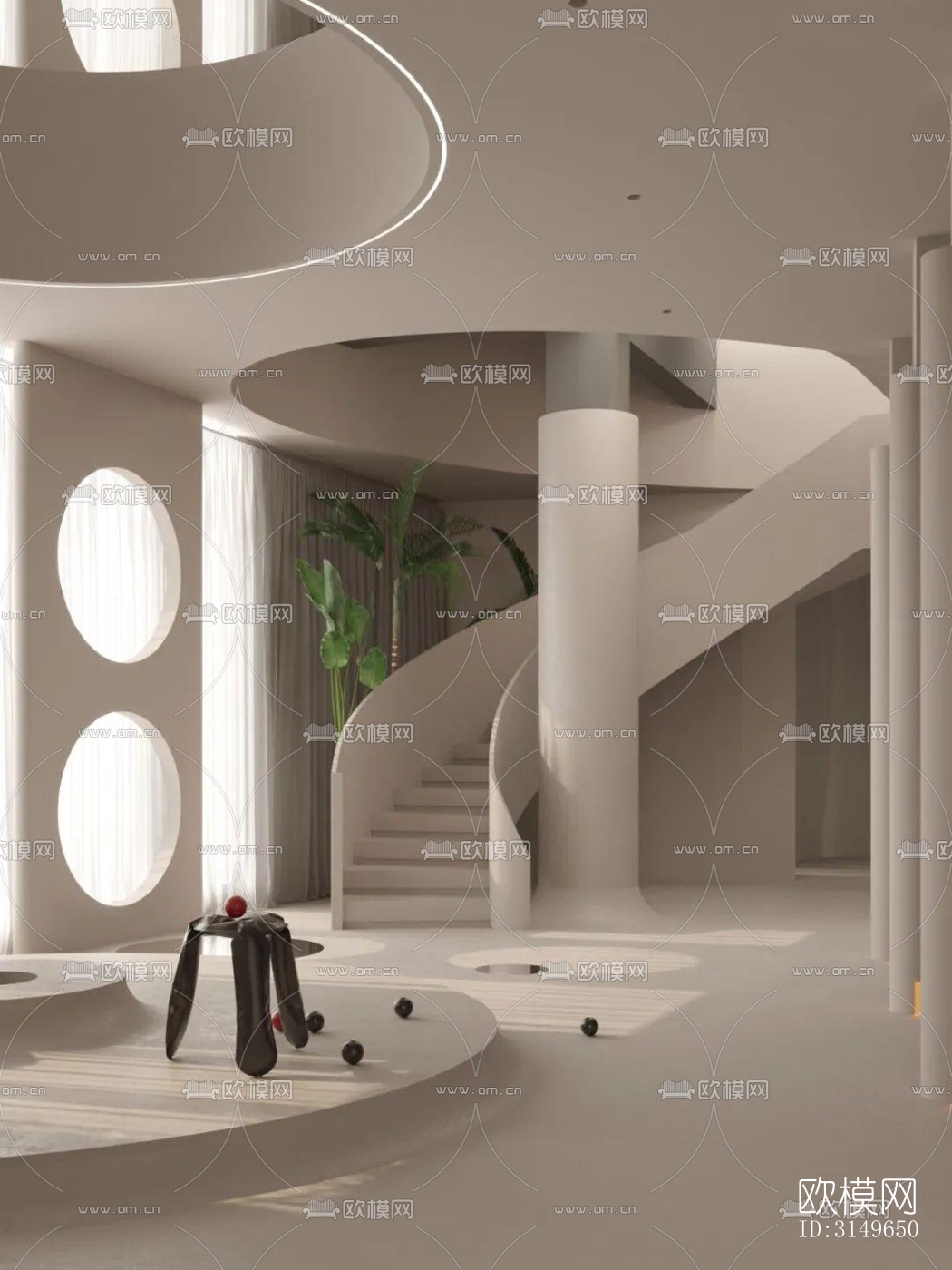 侘寂健身房效果图下载（渲染图13）