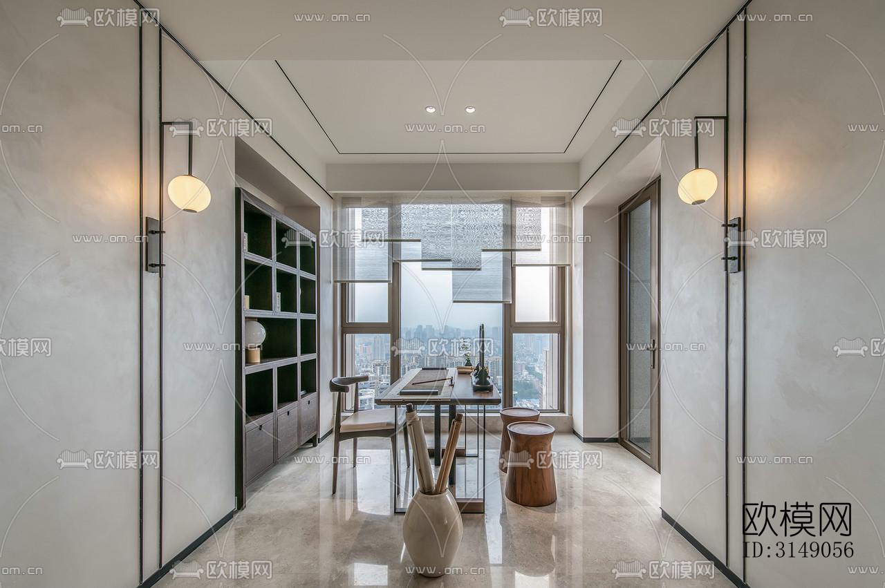 欧式平层效果图下载（渲染图10）