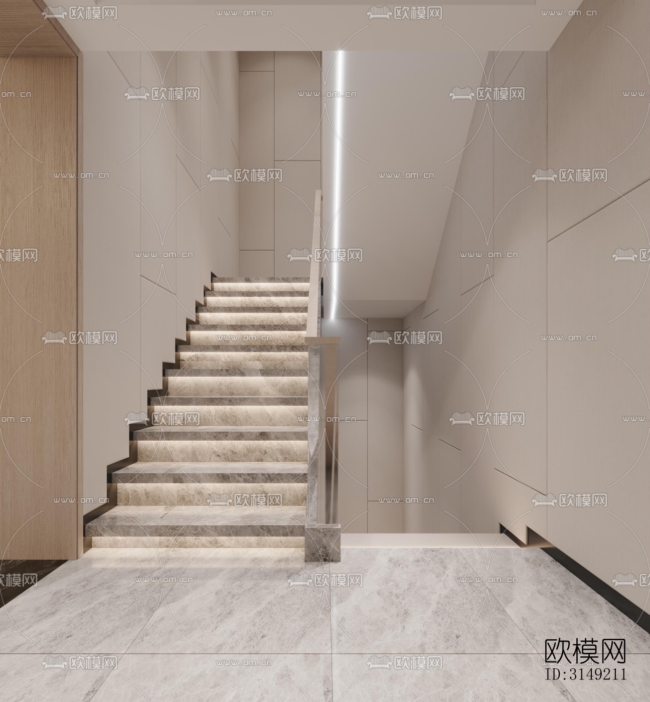 现代平层效果图下载（渲染图11）