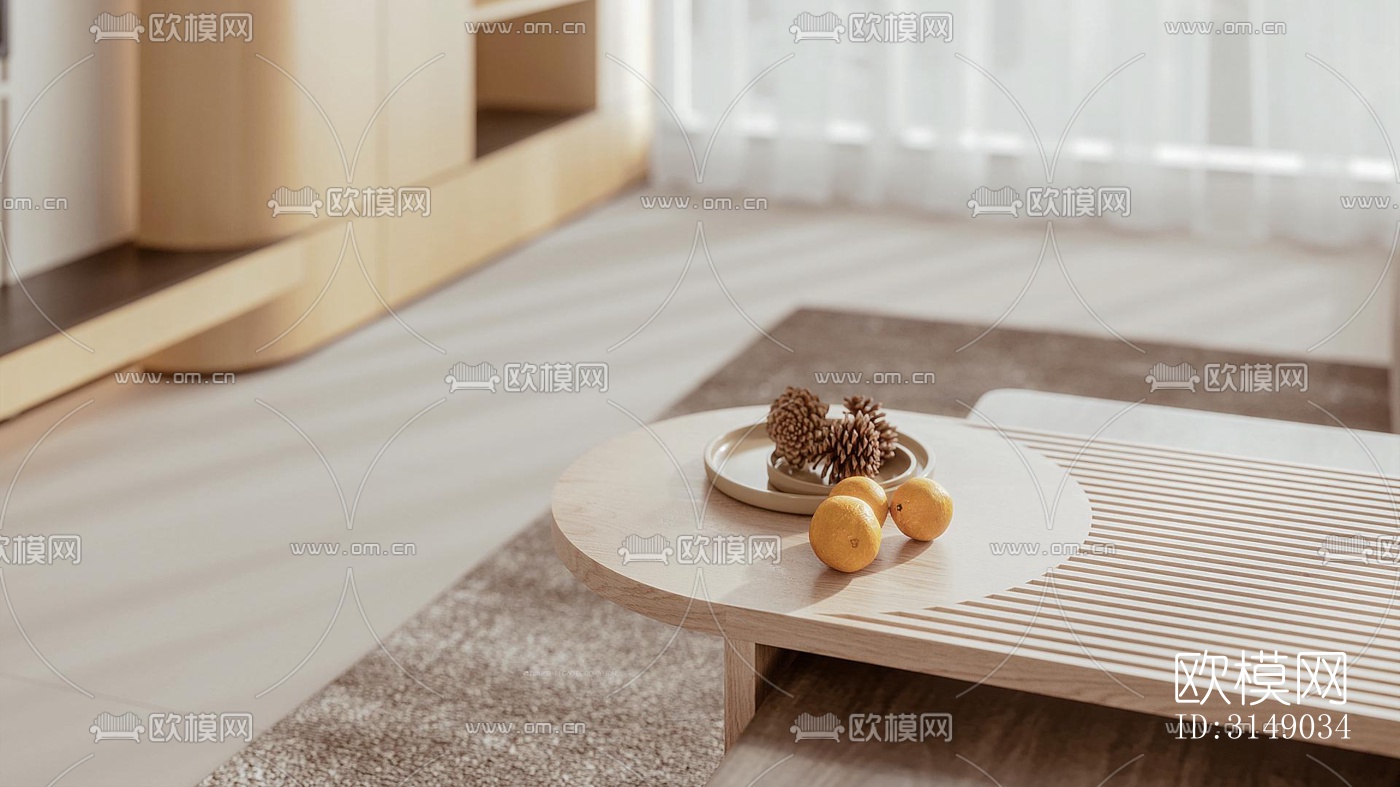 日式平层效果图下载（渲染图4）