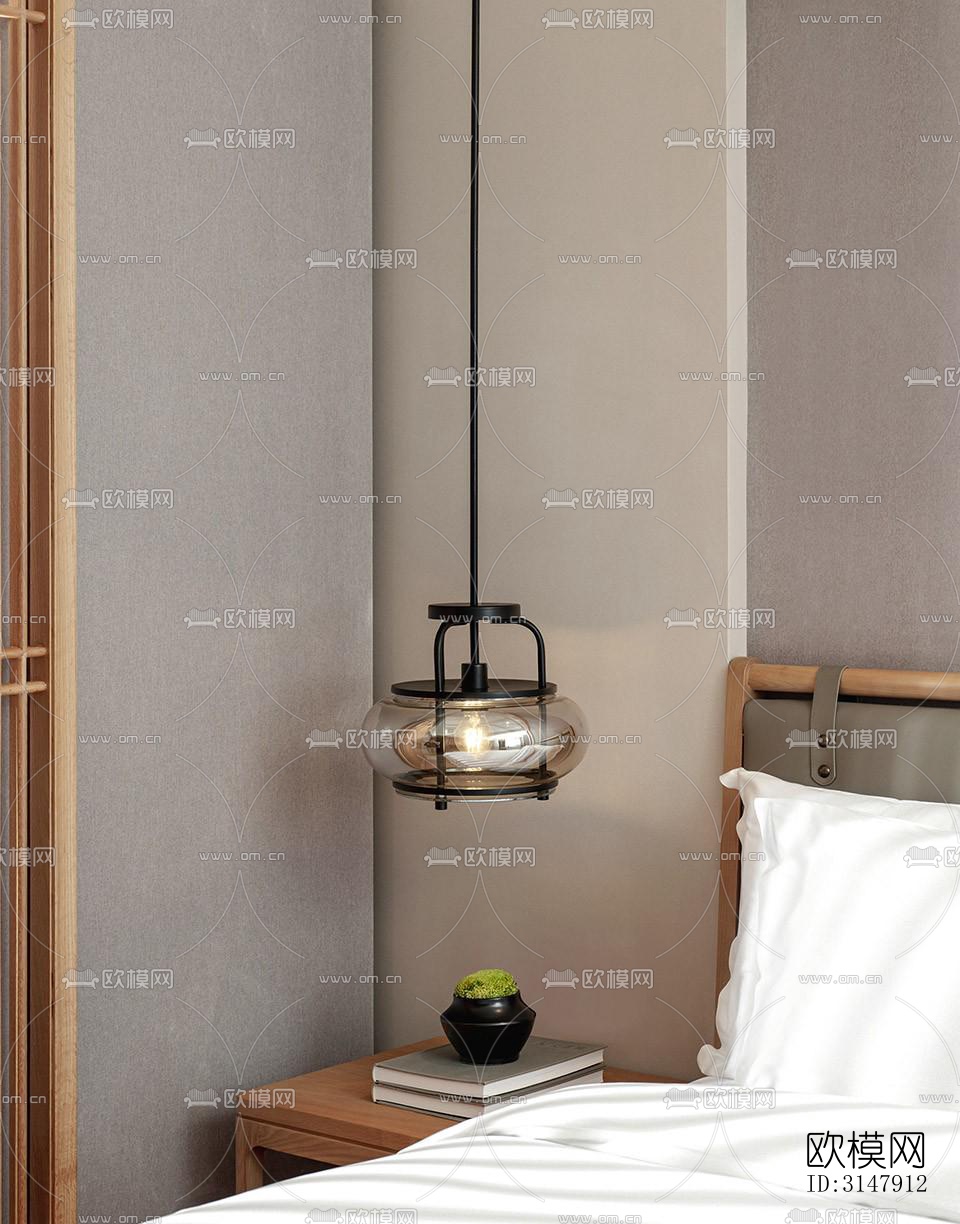 中式酒店民宿效果图下载（渲染图12）