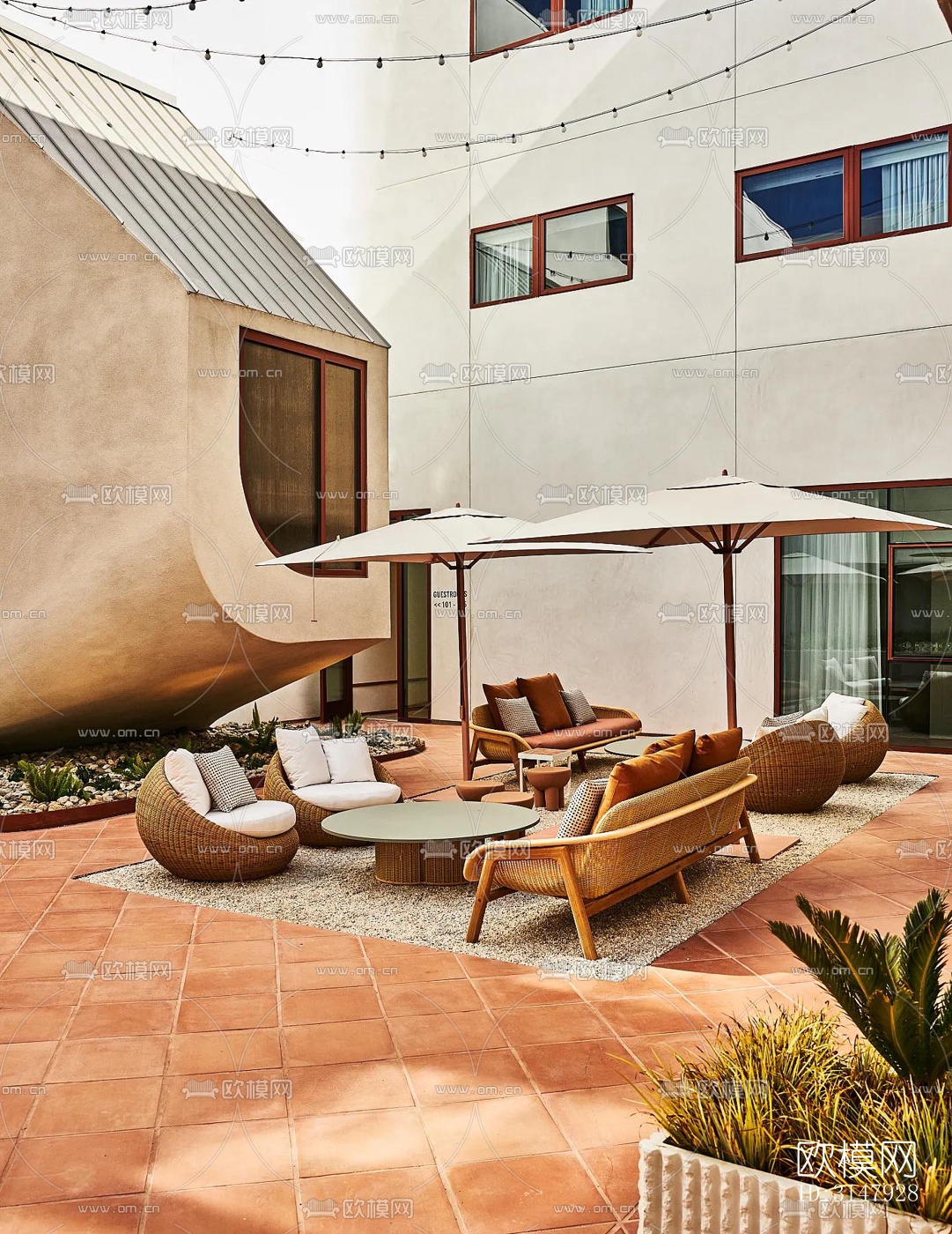 侘寂酒店民宿效果图下载（渲染图8）