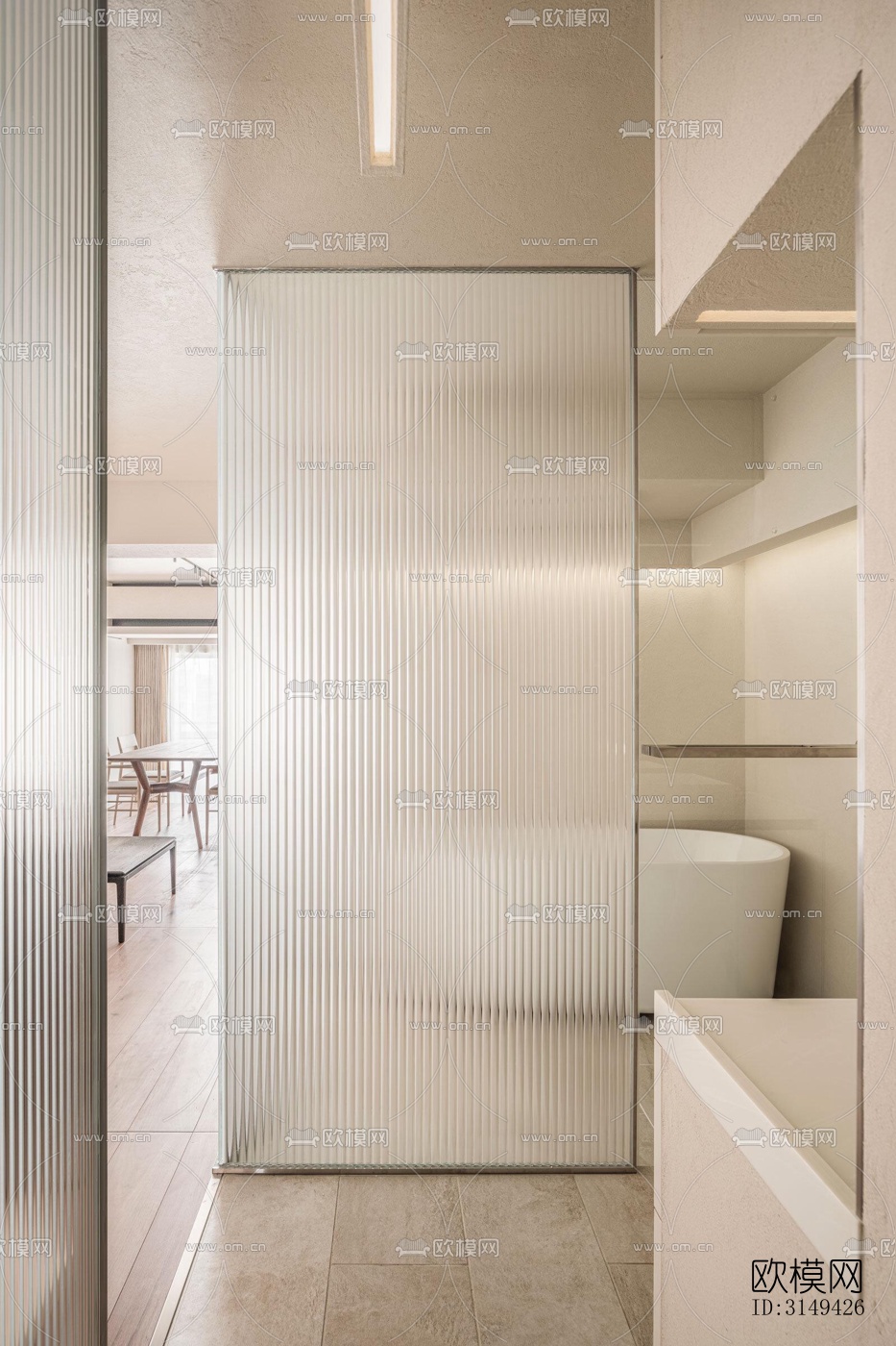 现代平层效果图下载（渲染图1）